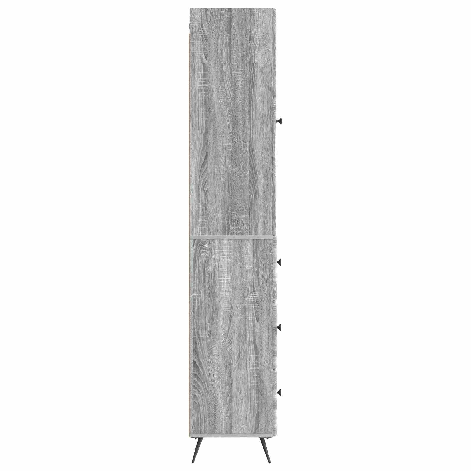 Kastenset 2 pcs Grijs Sonoma 34,5 x 34,5 x 90 cm Bewerkt hout – afbeelding 6