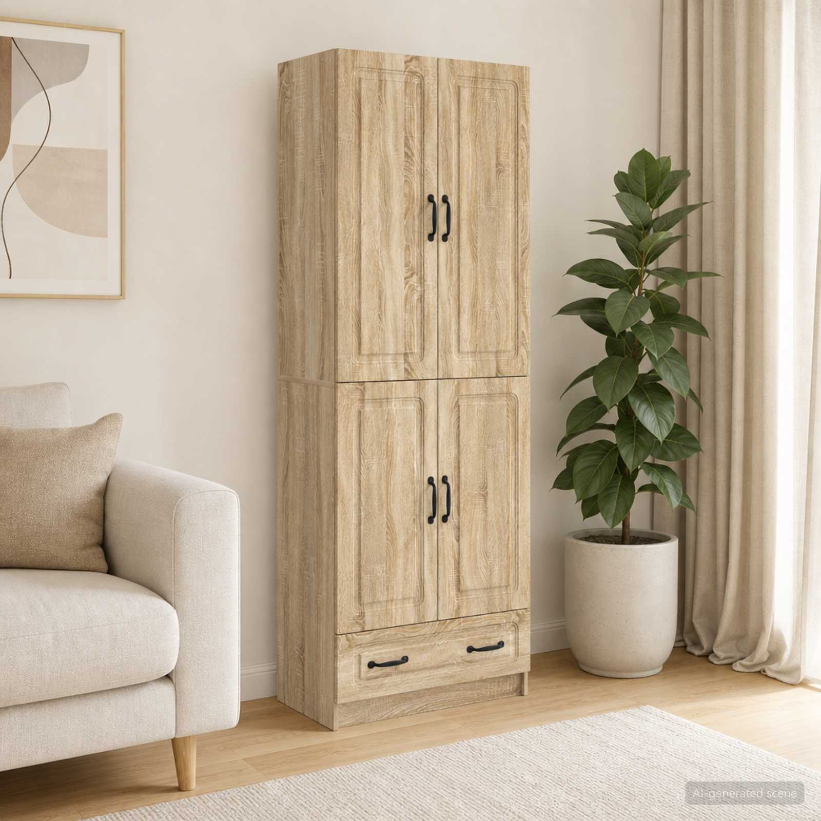 Kastenset 2 pcs Sonoma Eiken Bewerkt hout