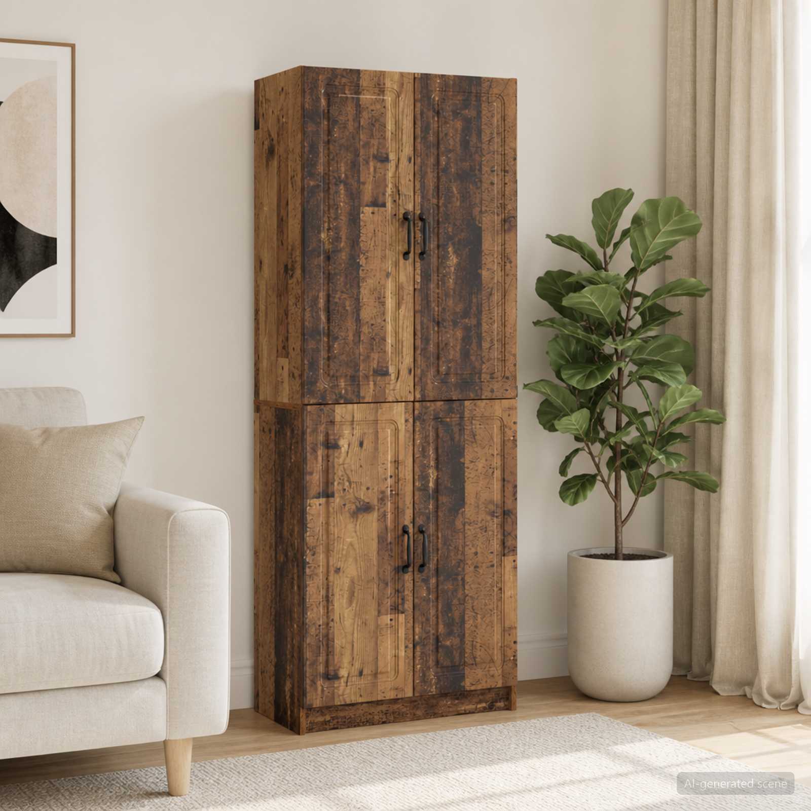 Kastenset 2 pcs Bewerkt hout – afbeelding 1