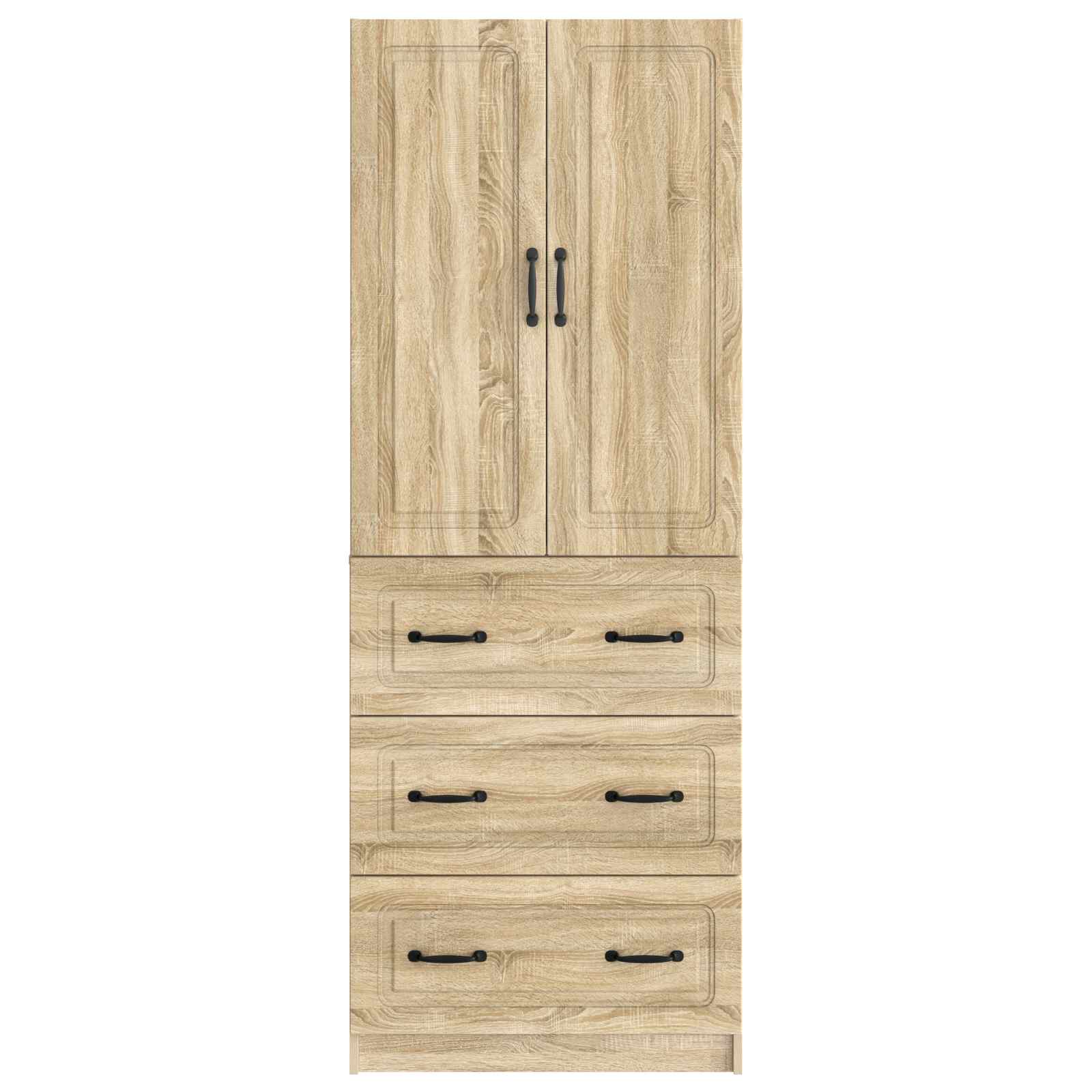 Kastenset 2 pcs Sonoma Eiken 66 x 34,5 x 87 cm Bewerkt hout – afbeelding 5