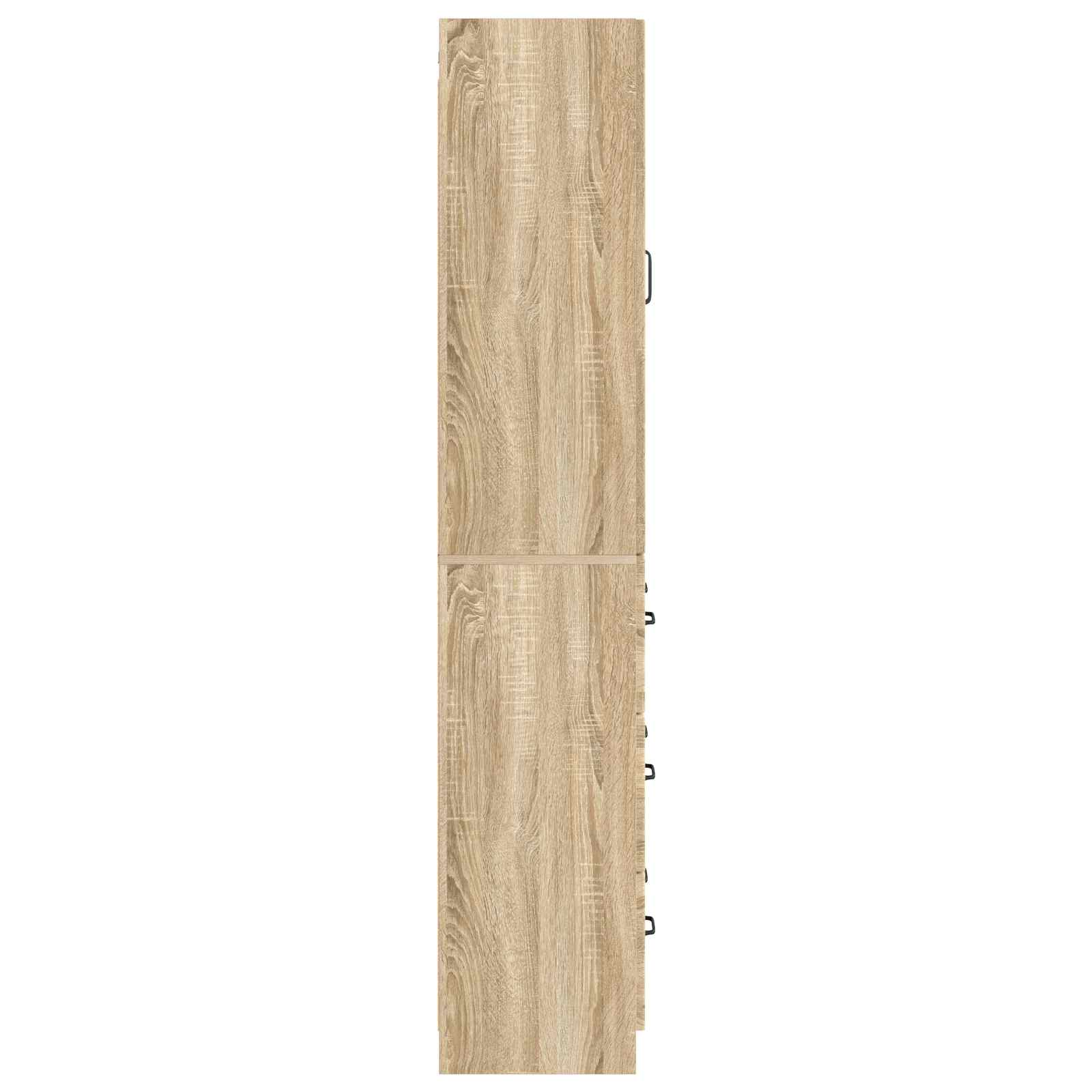 Kastenset 2 pcs Sonoma Eiken 66 x 34,5 x 87 cm Bewerkt hout – afbeelding 6