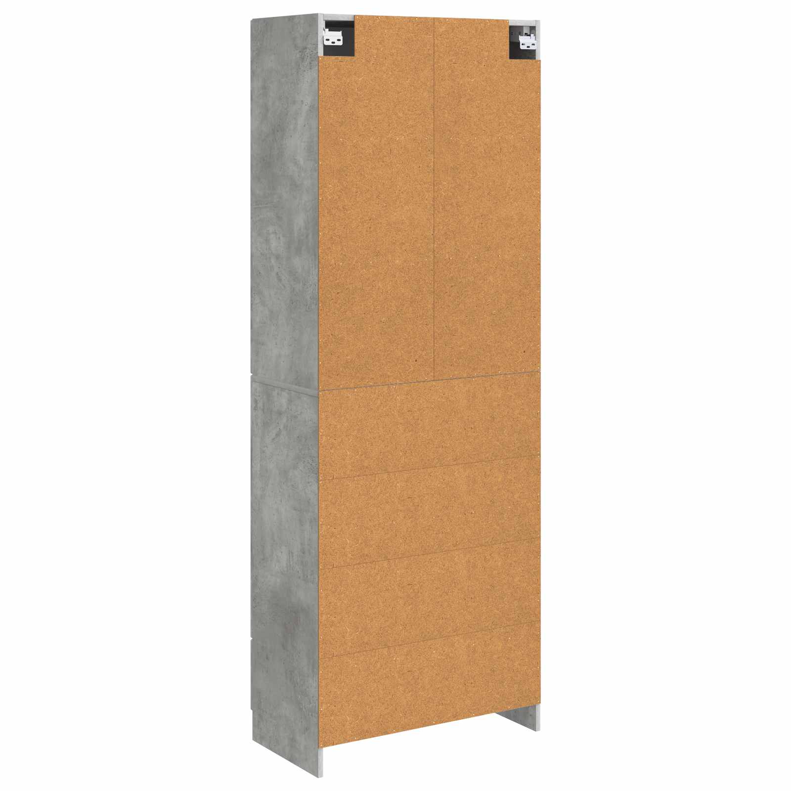 Kastenset 2 pcs Betongrijs 66 x 34,5 x 87 cm Bewerkt hout – afbeelding 7
