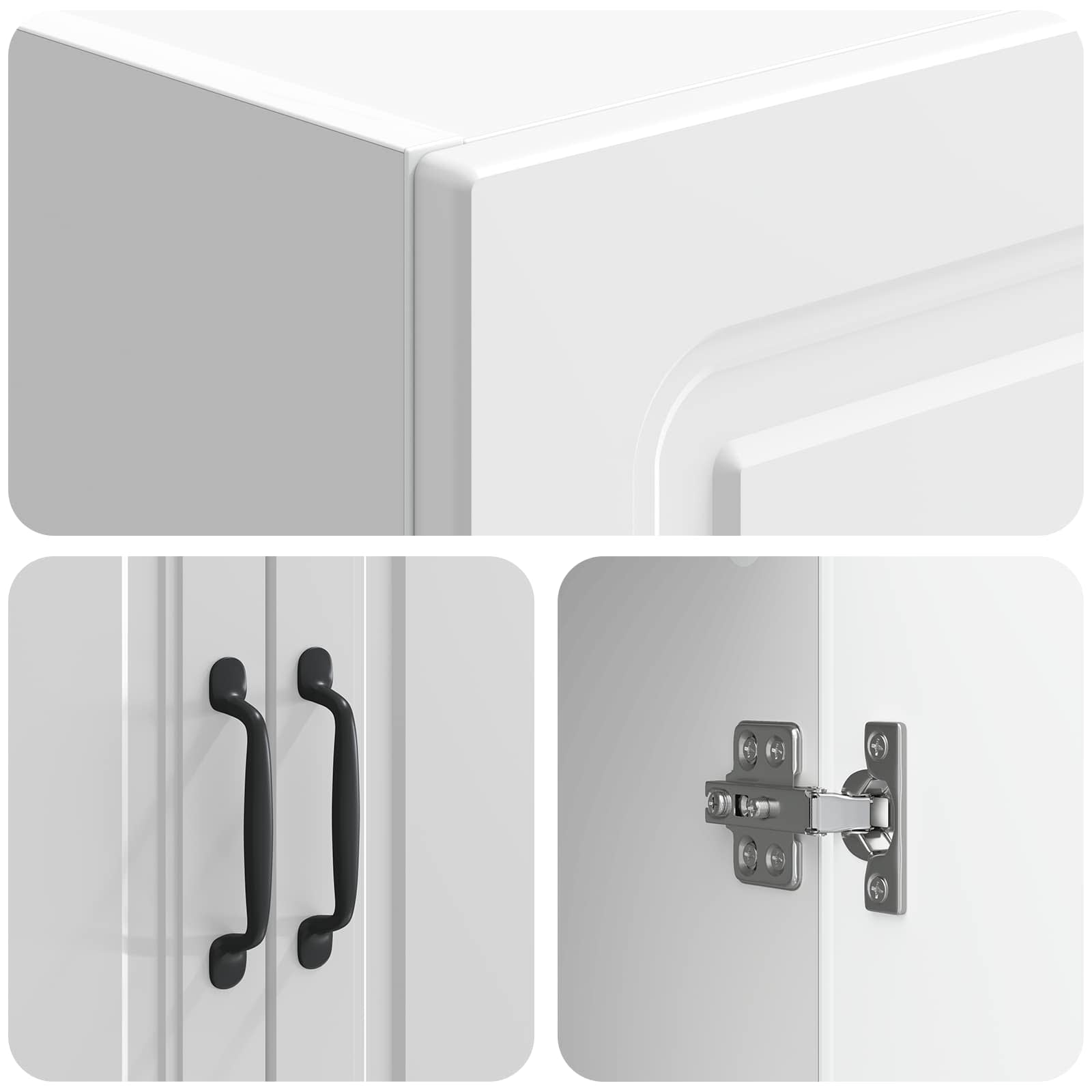 Kastenset 2 pcs Hoogglans Wit 66 x 34,5 x 87 cm Bewerkt hout – afbeelding 8