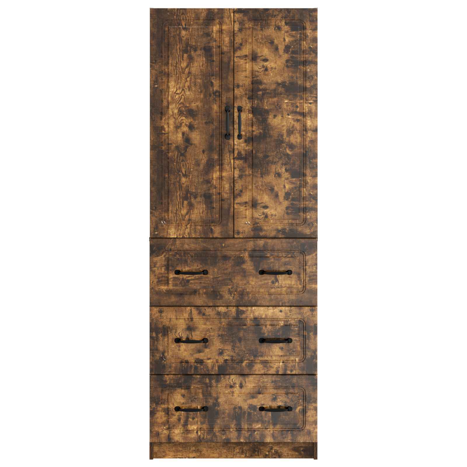 Kastenset 2 pcs Gerookt eiken 66 x 34,5 x 87 cm Bewerkt hout – afbeelding 5