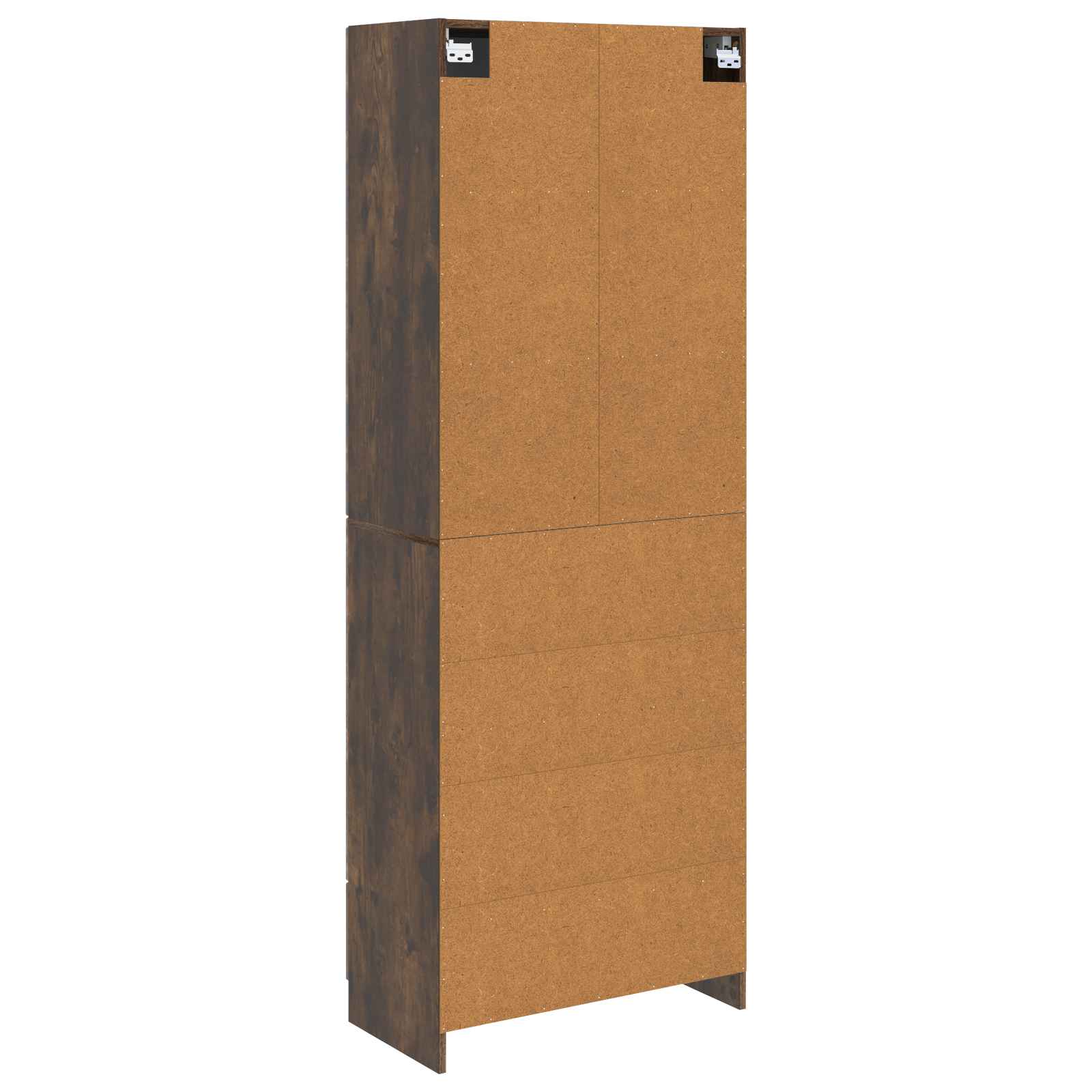 Kastenset 2 pcs Gerookt eiken 66 x 34,5 x 87 cm Bewerkt hout – afbeelding 7