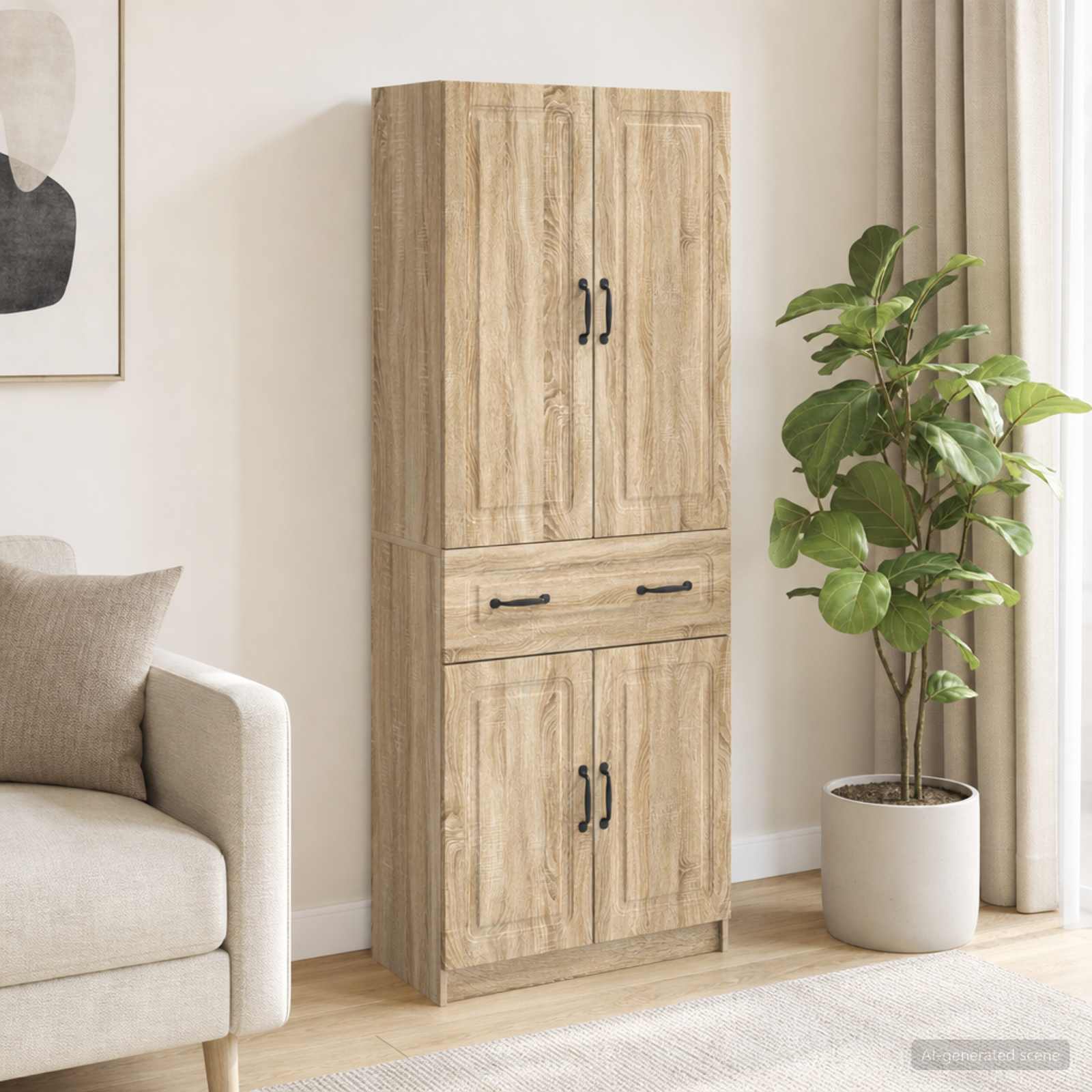 Kastenset 2 pcs Sonoma Eiken Bewerkt hout