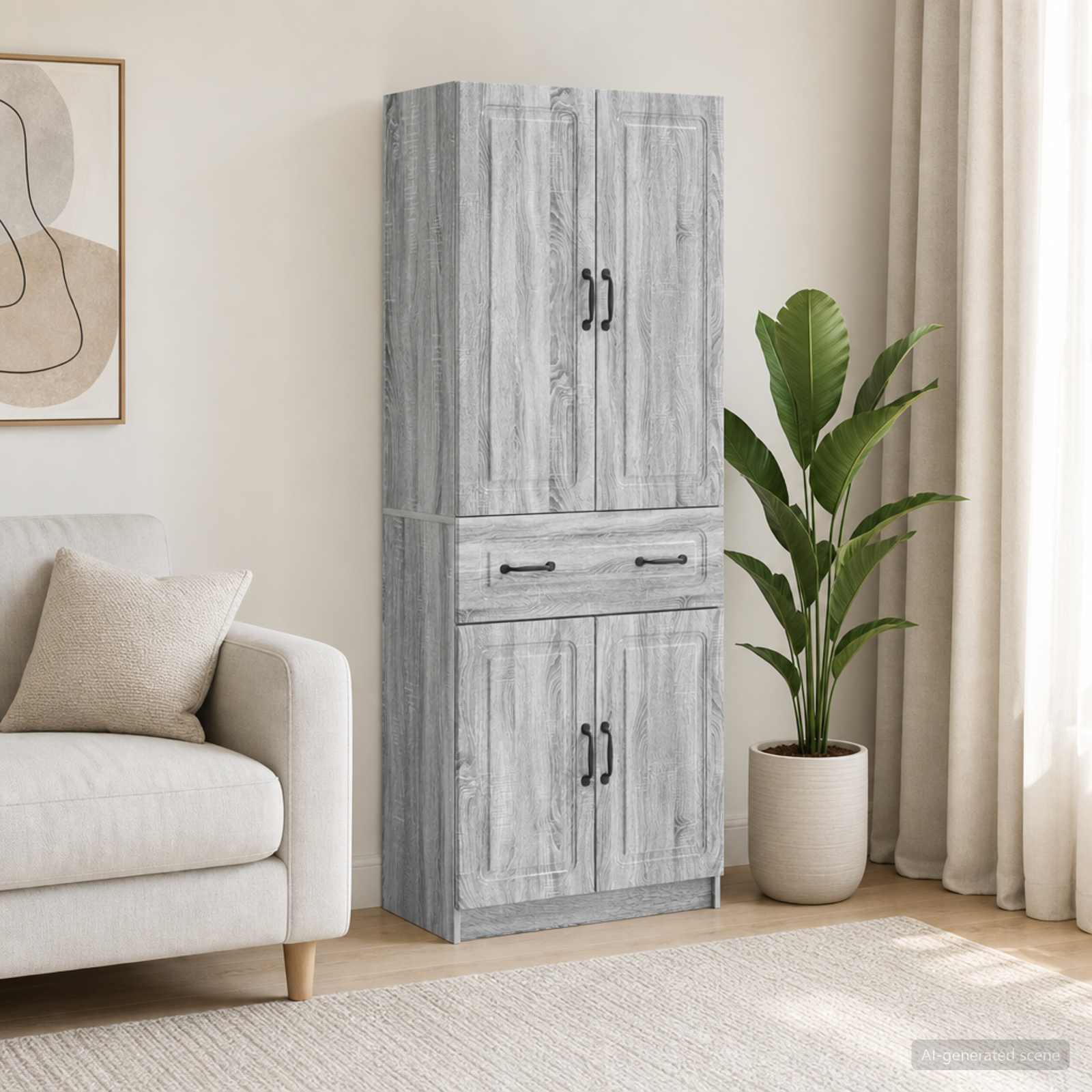 Kastenset 2 pcs Grijs Sonoma Bewerkt hout – afbeelding 1