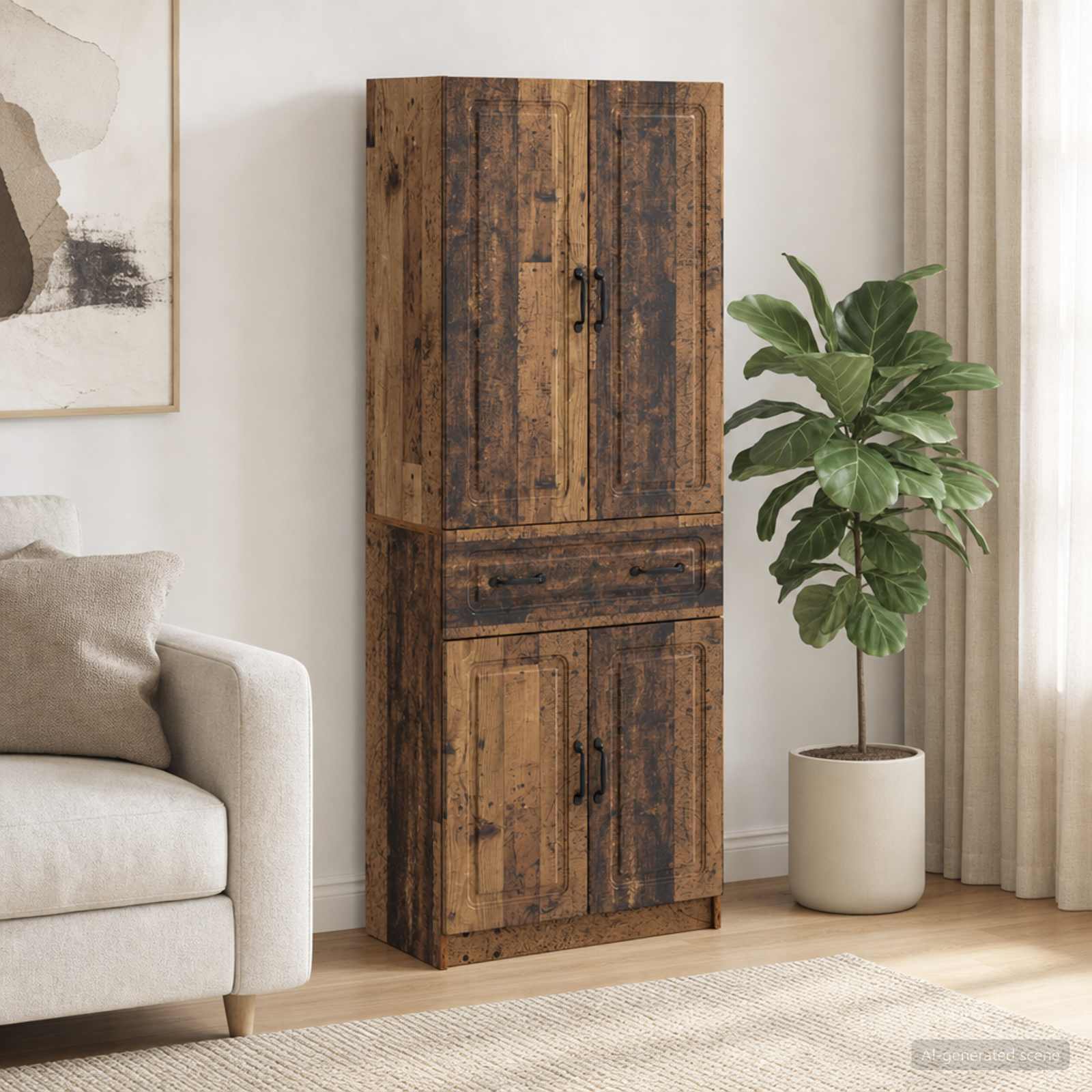 Kastenset 2 pcs Oud hout Bewerkt hout