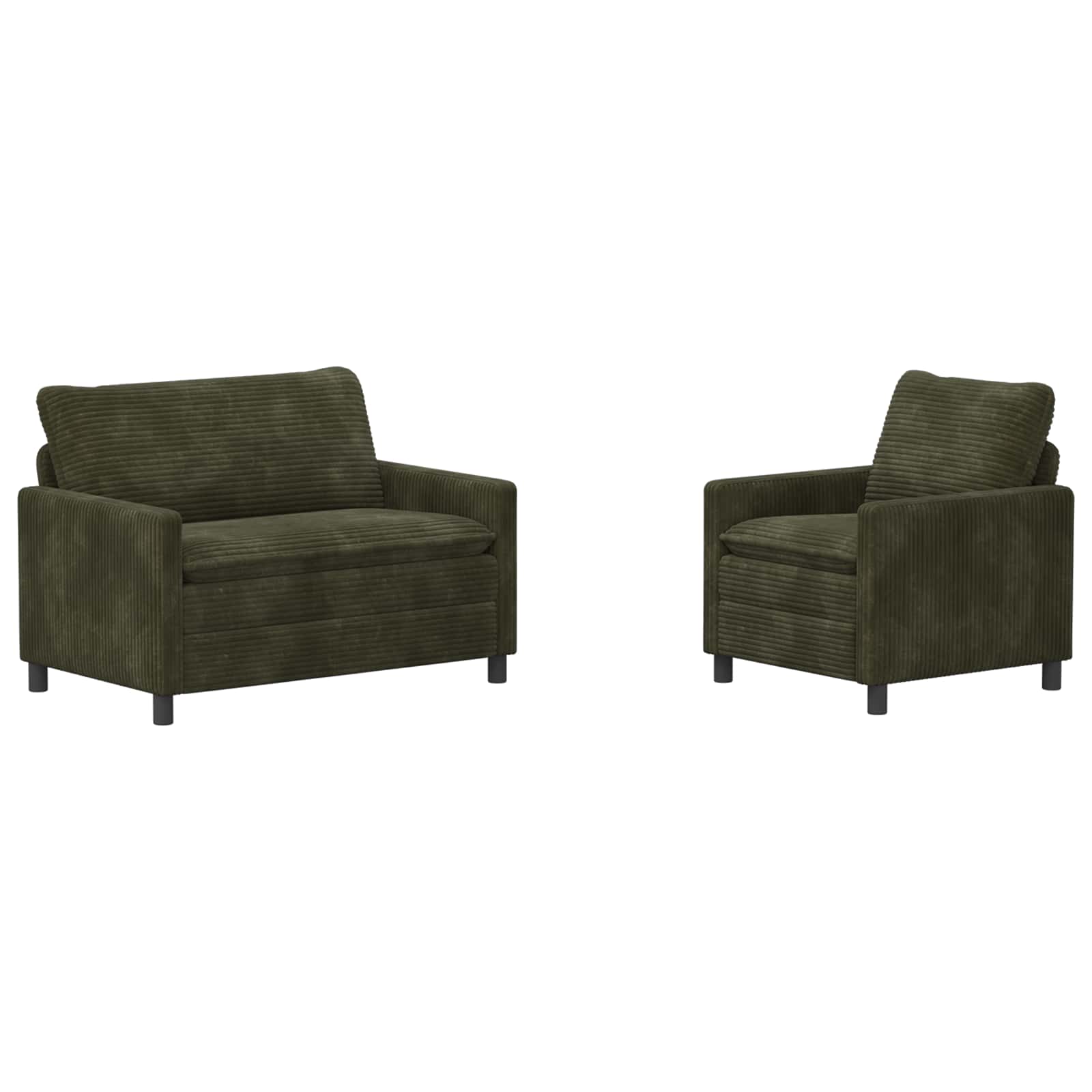 Bankstel 2 pcs Groen Polyester – afbeelding 2