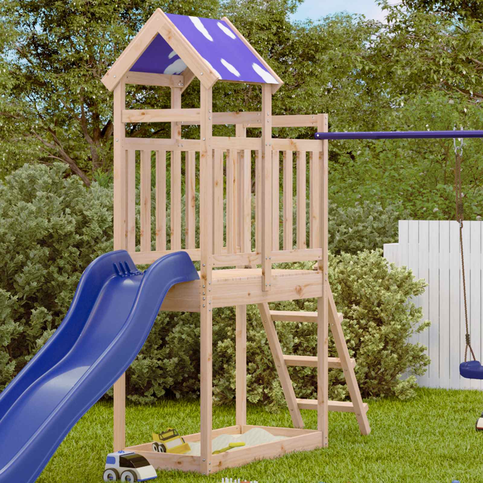 Speeltoren Bruin 52,5 x 110,5 x 215 cm Massief grenenhout