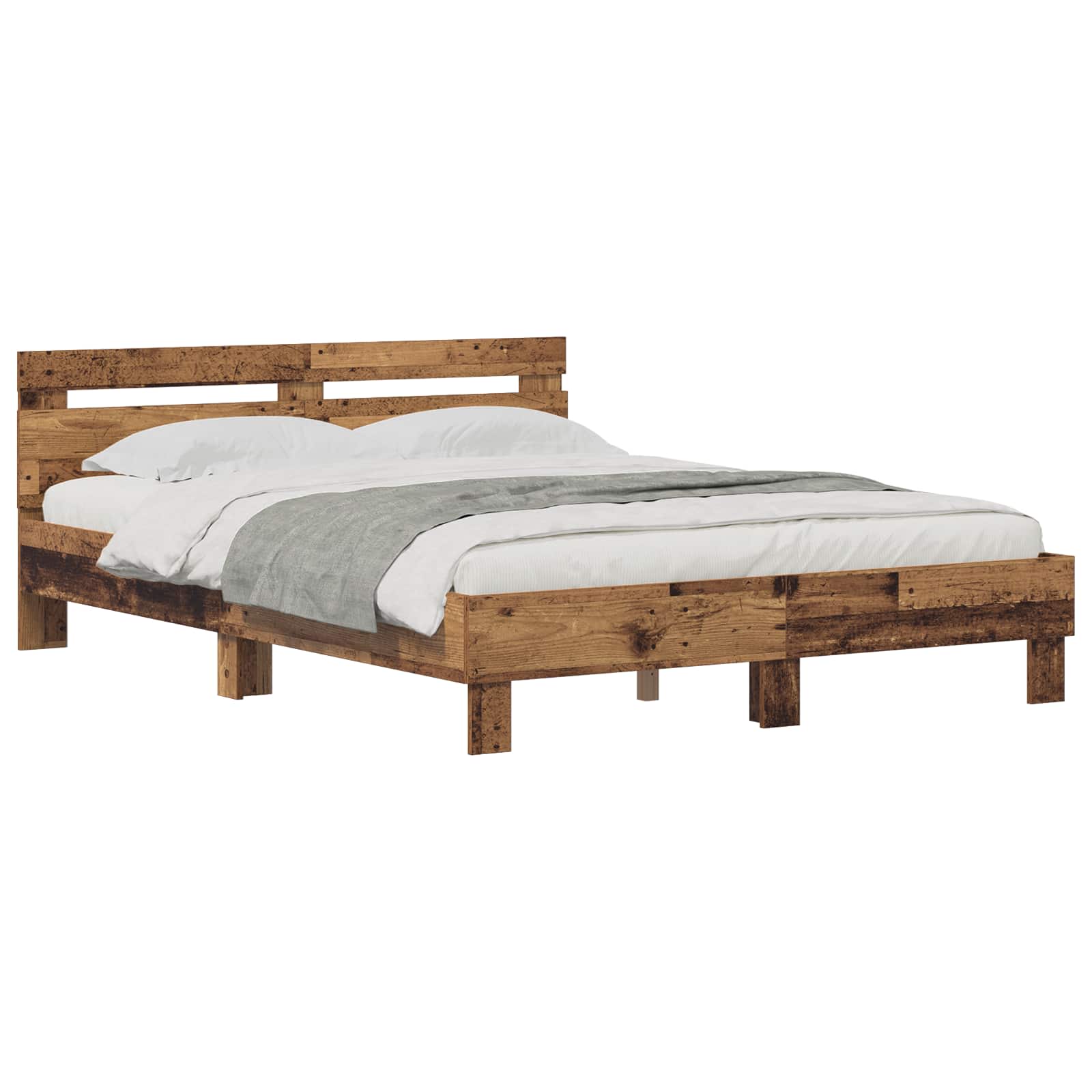 Bedframe Oudhout 160 x 200 cm Bewerkt hout – afbeelding 2