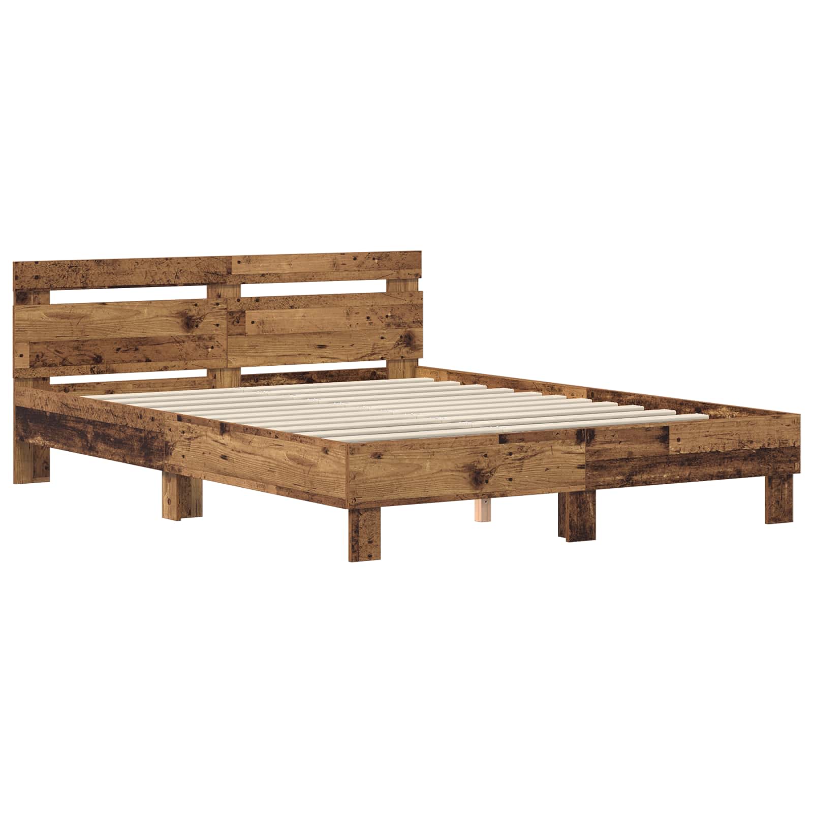 Bedframe Oudhout 160 x 200 cm Bewerkt hout – afbeelding 3