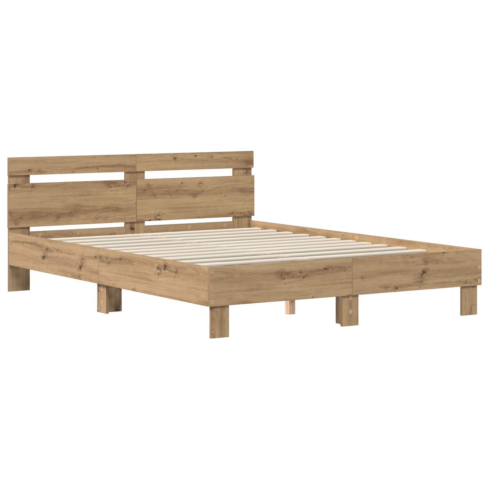 Bedframe Artisan Eiken 160 x 200 cm Bewerkt hout – afbeelding 3