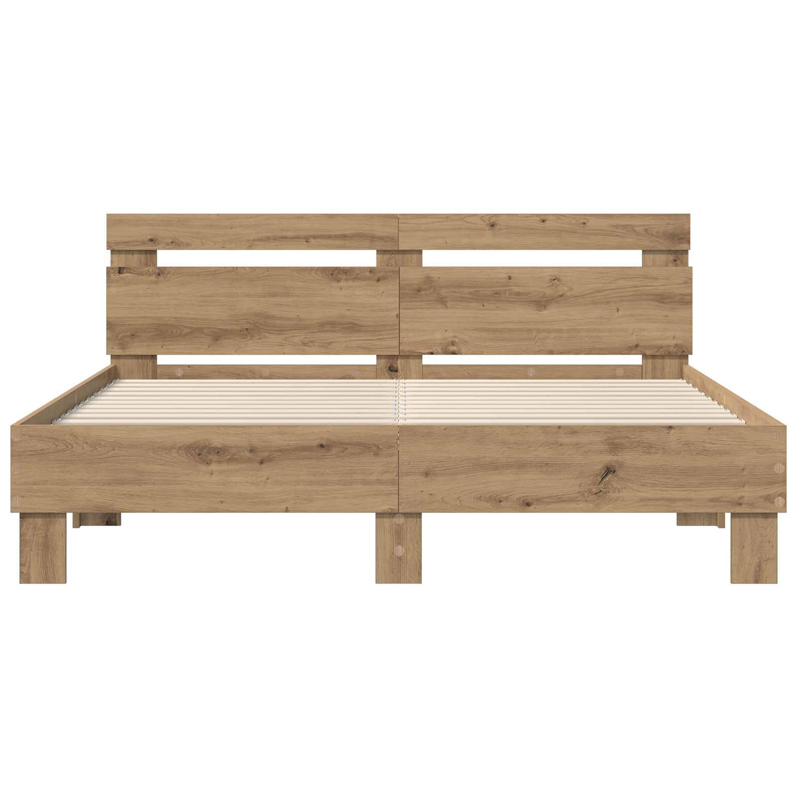 Bedframe Artisan Eiken 160 x 200 cm Bewerkt hout – afbeelding 4