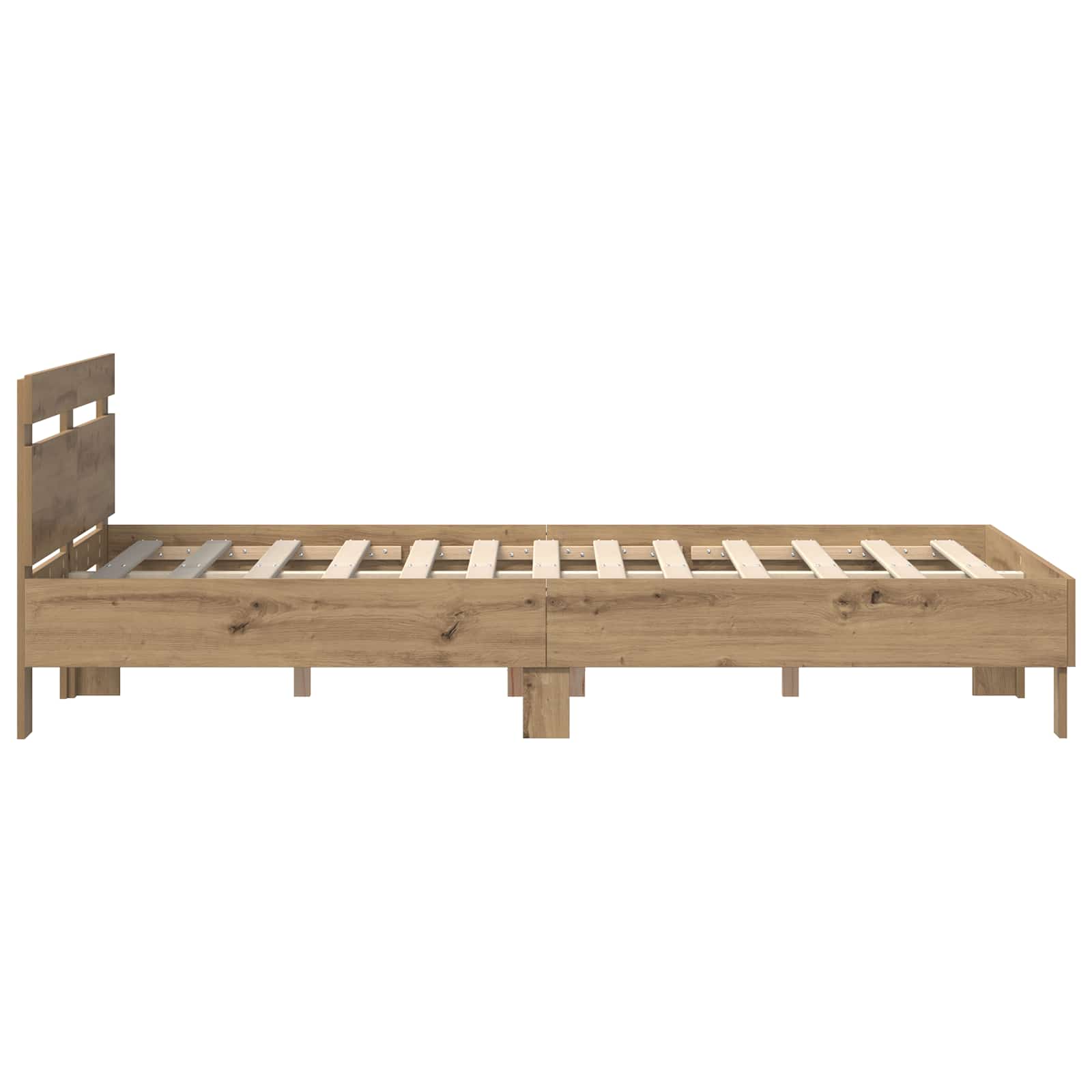 Bedframe Artisan Eiken 160 x 200 cm Bewerkt hout – afbeelding 5