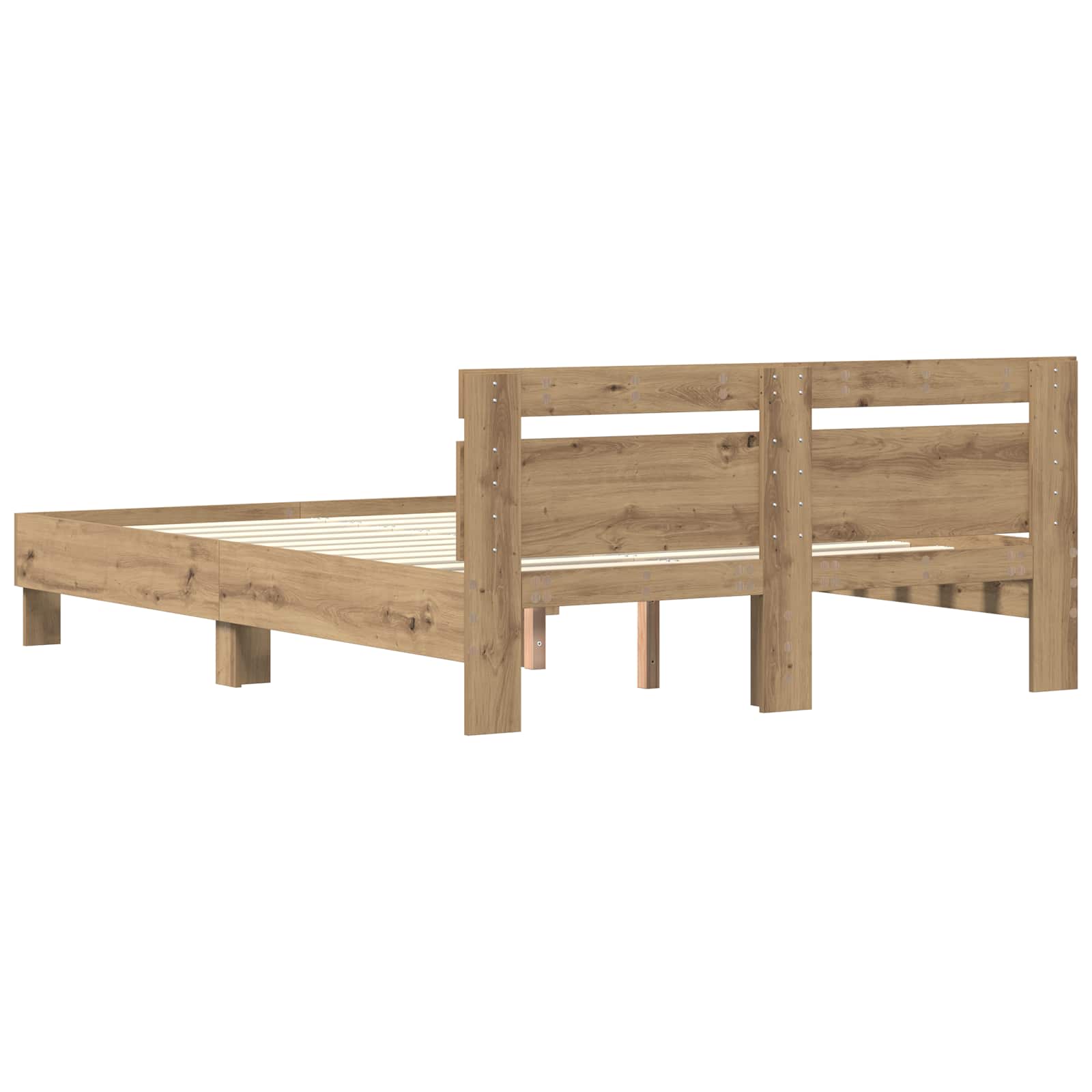 Bedframe Artisan Eiken 160 x 200 cm Bewerkt hout – afbeelding 6