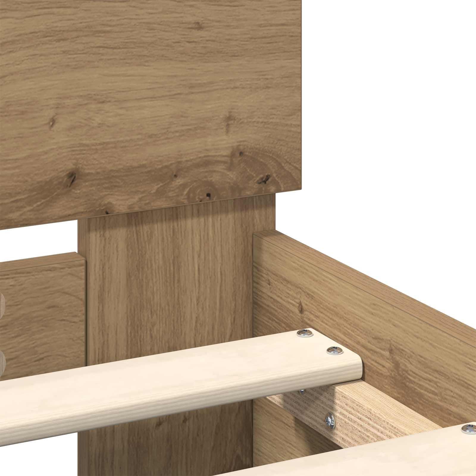 Bedframe Artisan Eiken 160 x 200 cm Bewerkt hout – afbeelding 7