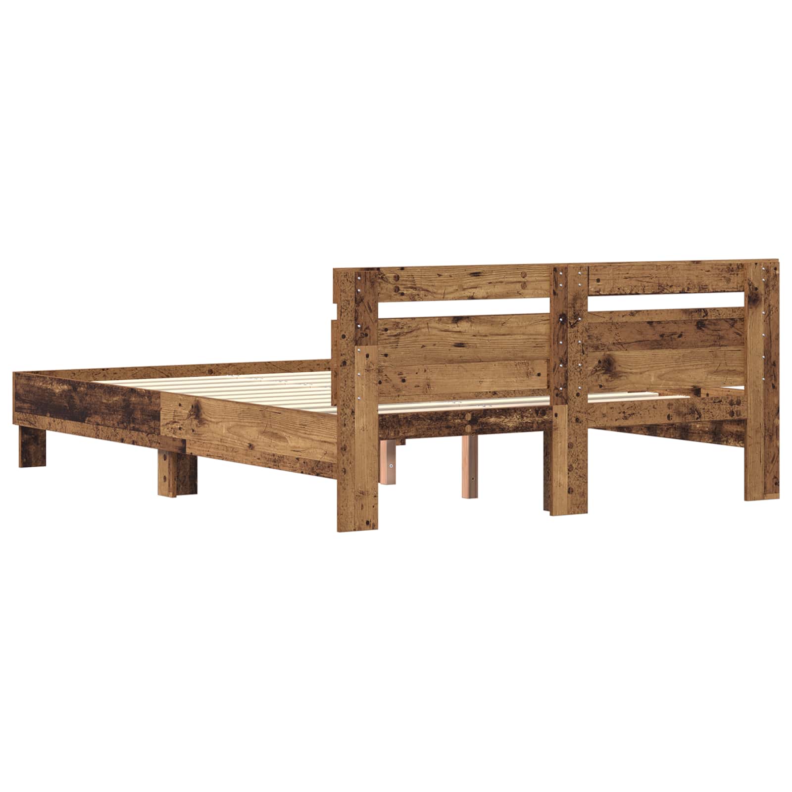 Bedframe Oudhout 140 x 200 cm Bewerkt hout – afbeelding 6