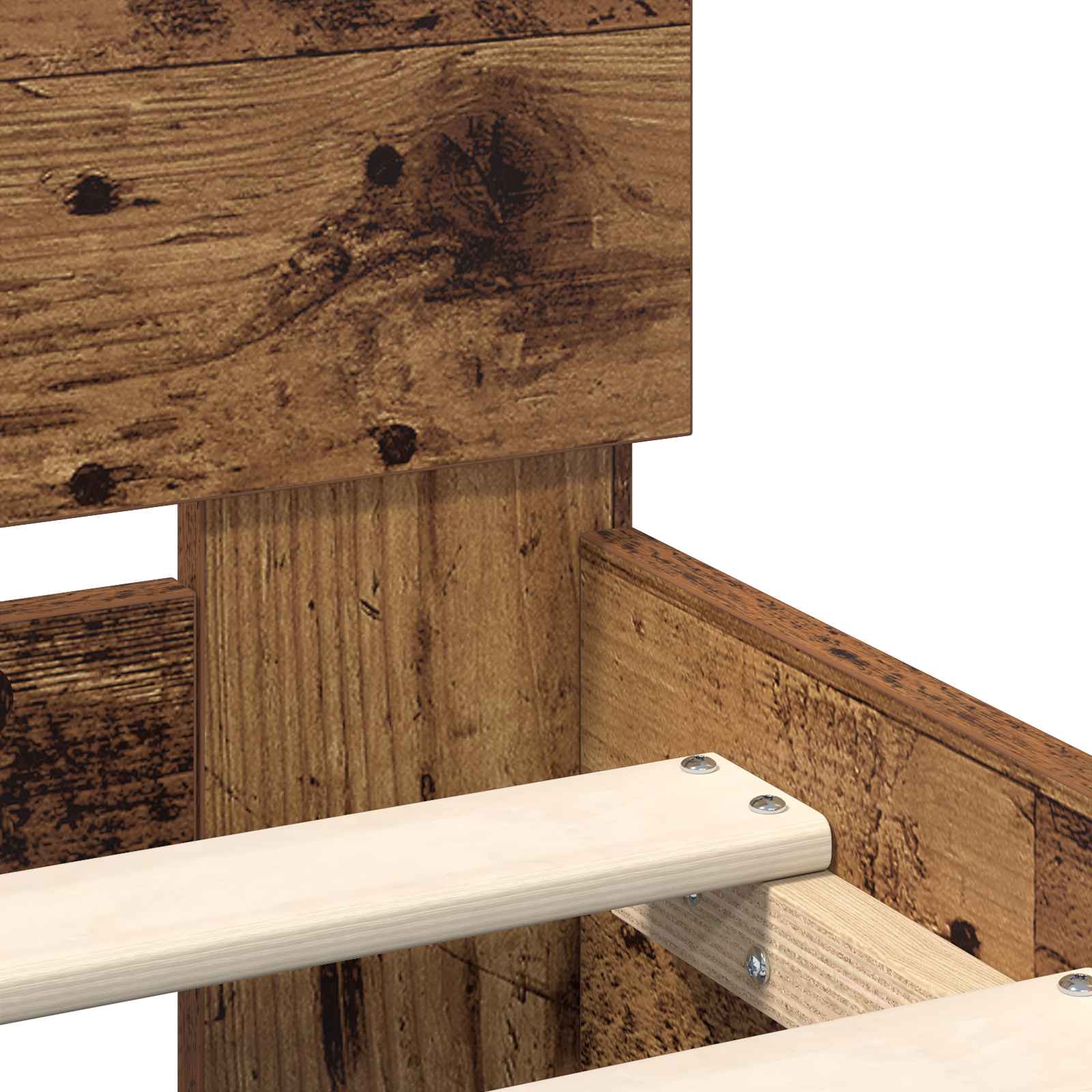 Bedframe Oudhout 140 x 200 cm Bewerkt hout – afbeelding 7
