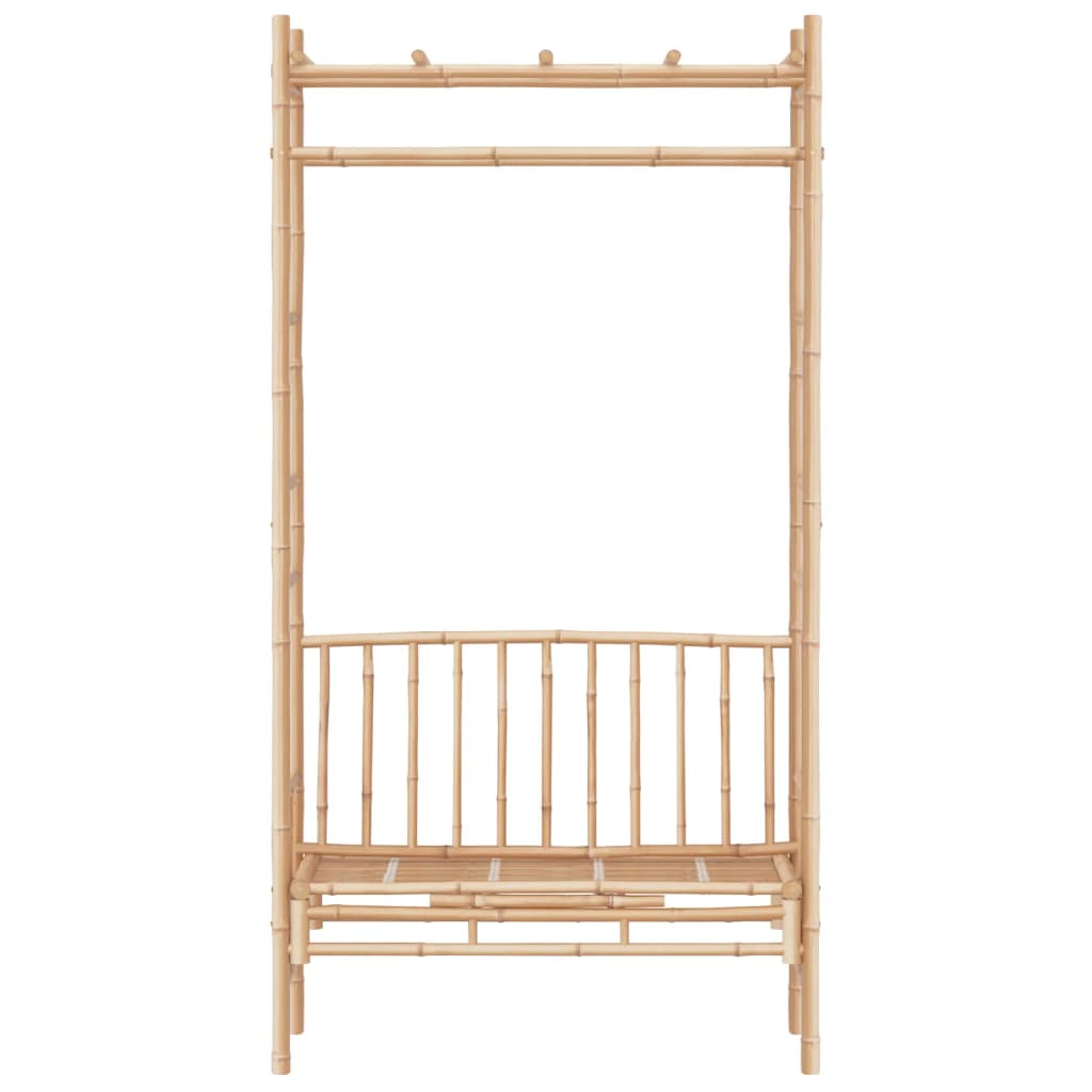 Tuinbank met pergola 116 cm bamboe – afbeelding 3