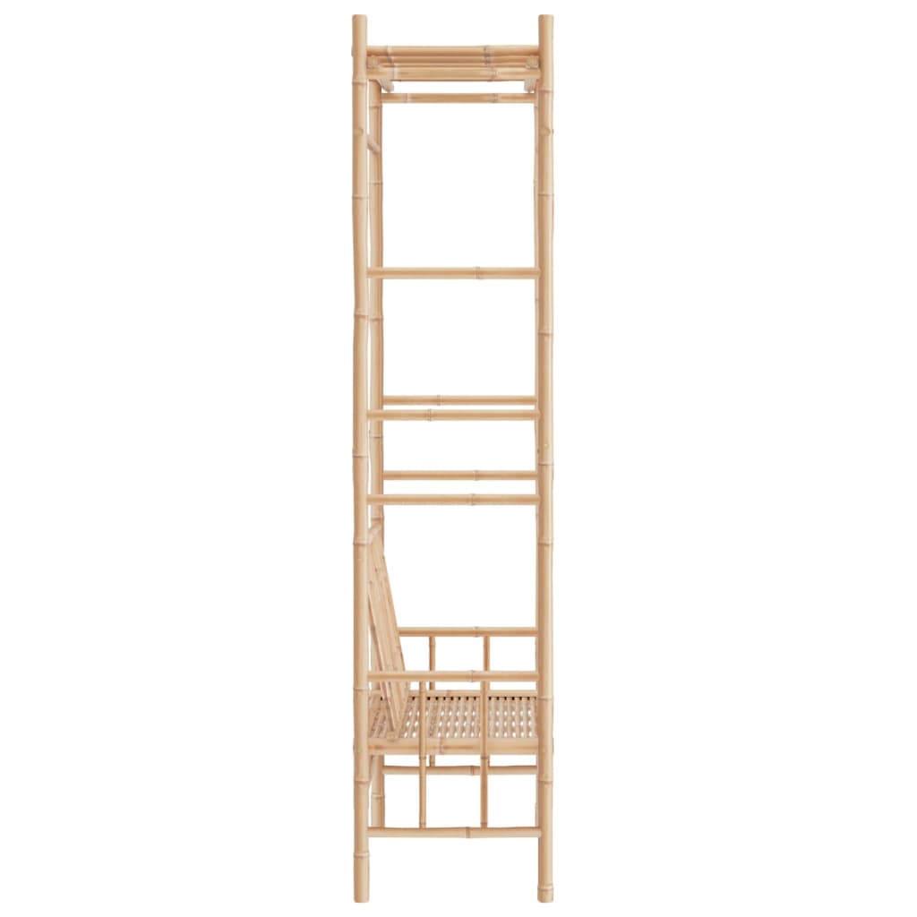 Tuinbank met pergola 116 cm bamboe – afbeelding 4