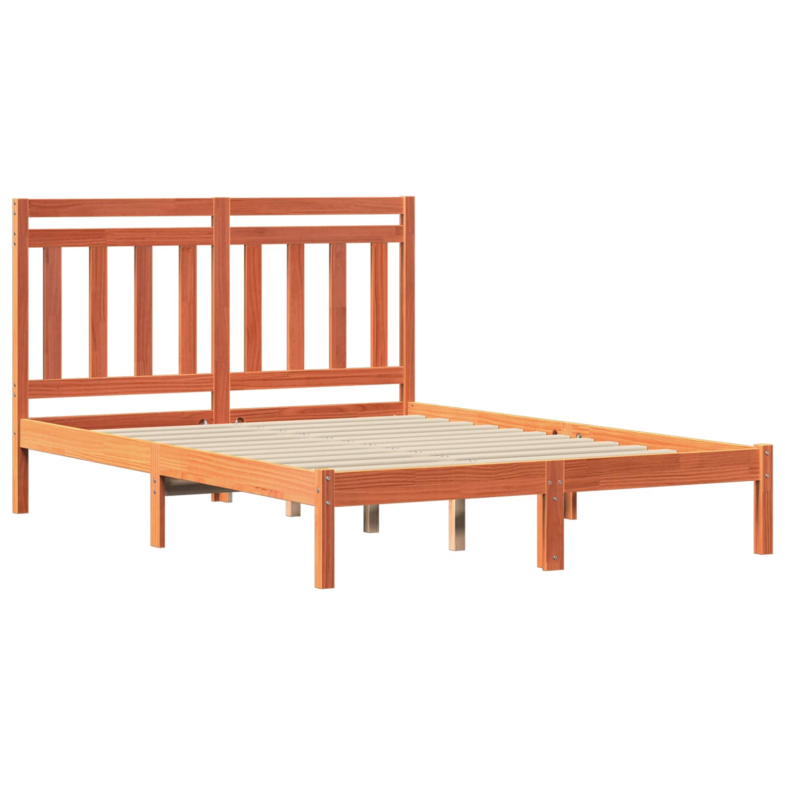Bedframe Wasbruin 205,5 x 165,5 x 100 cm Massief Vurenhout – afbeelding 3