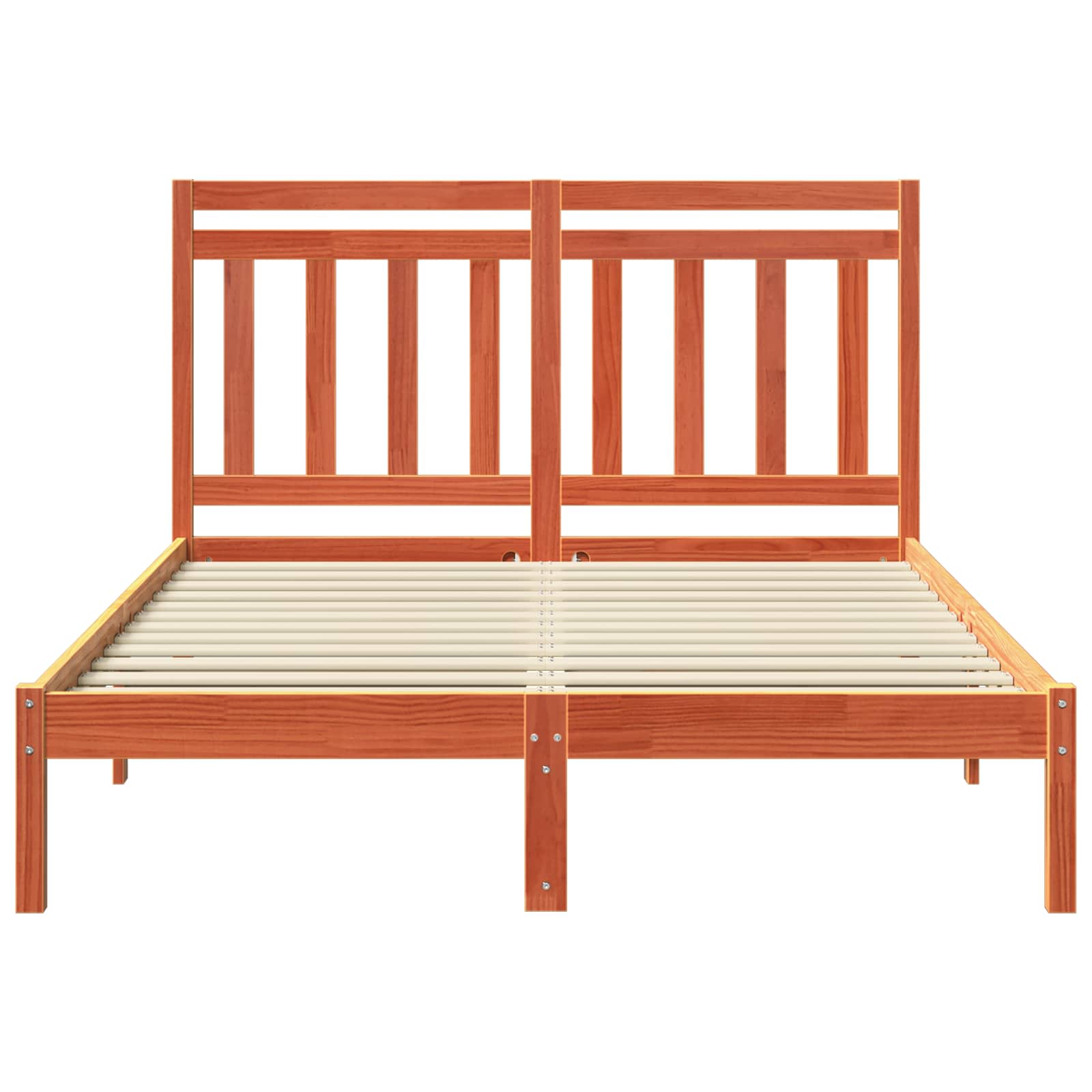 Bedframe Wasbruin 205,5 x 165,5 x 100 cm Massief Vurenhout – afbeelding 4