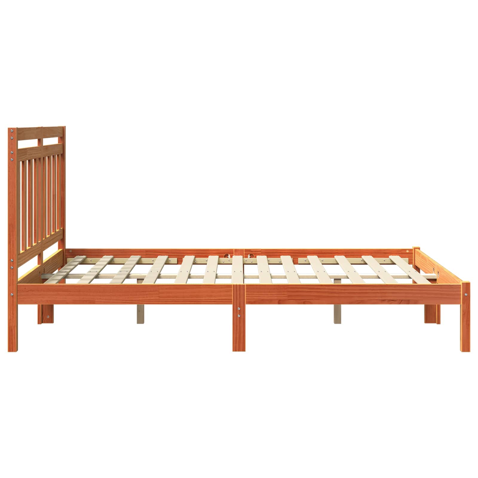 Bedframe Wasbruin 205,5 x 165,5 x 100 cm Massief Vurenhout – afbeelding 5