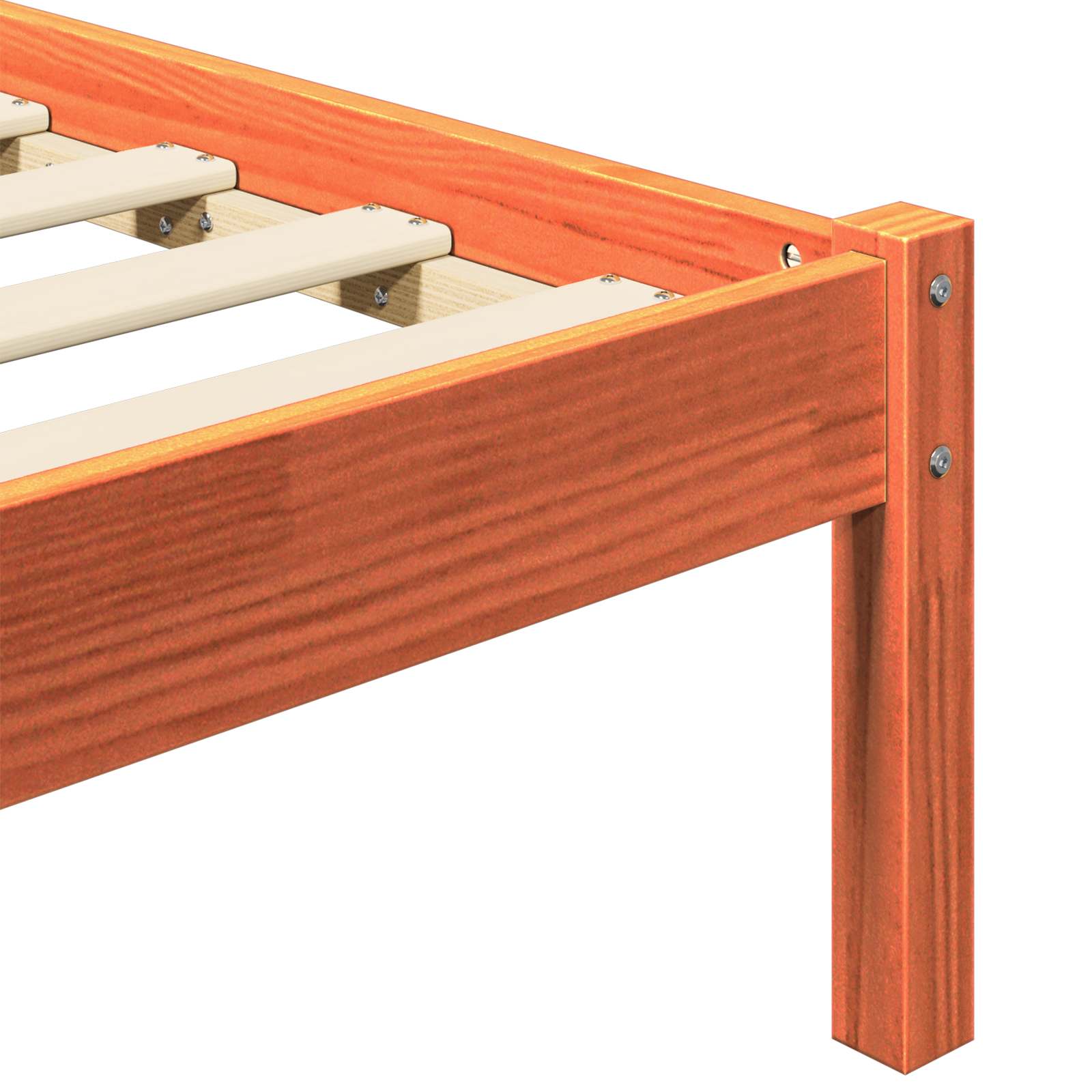 Bedframe Wasbruin 205,5 x 165,5 x 100 cm Massief Vurenhout – afbeelding 6