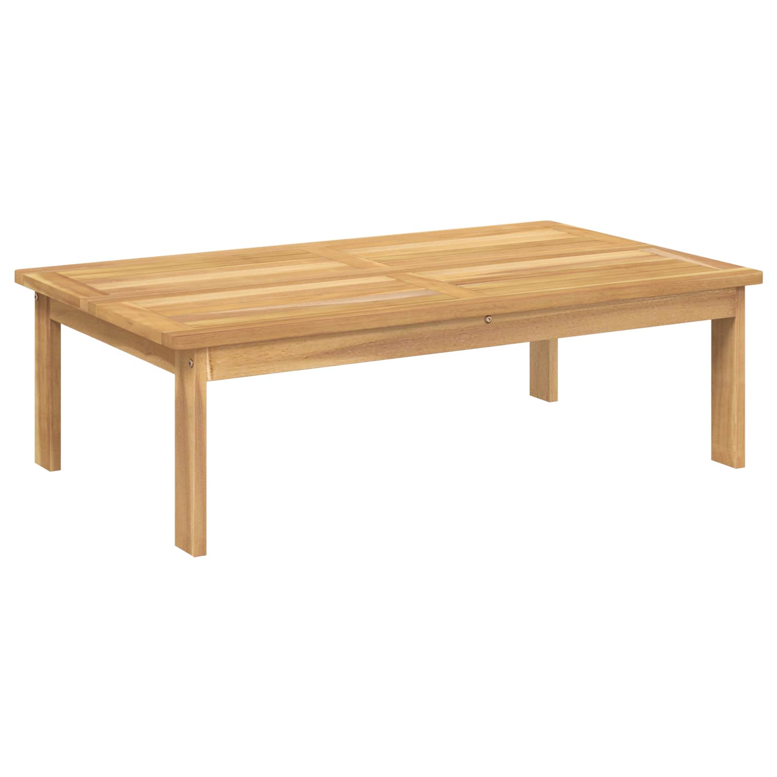 Bankstel met kussen Effen 2 pcs Grijs Massief Acaciahout – afbeelding 5