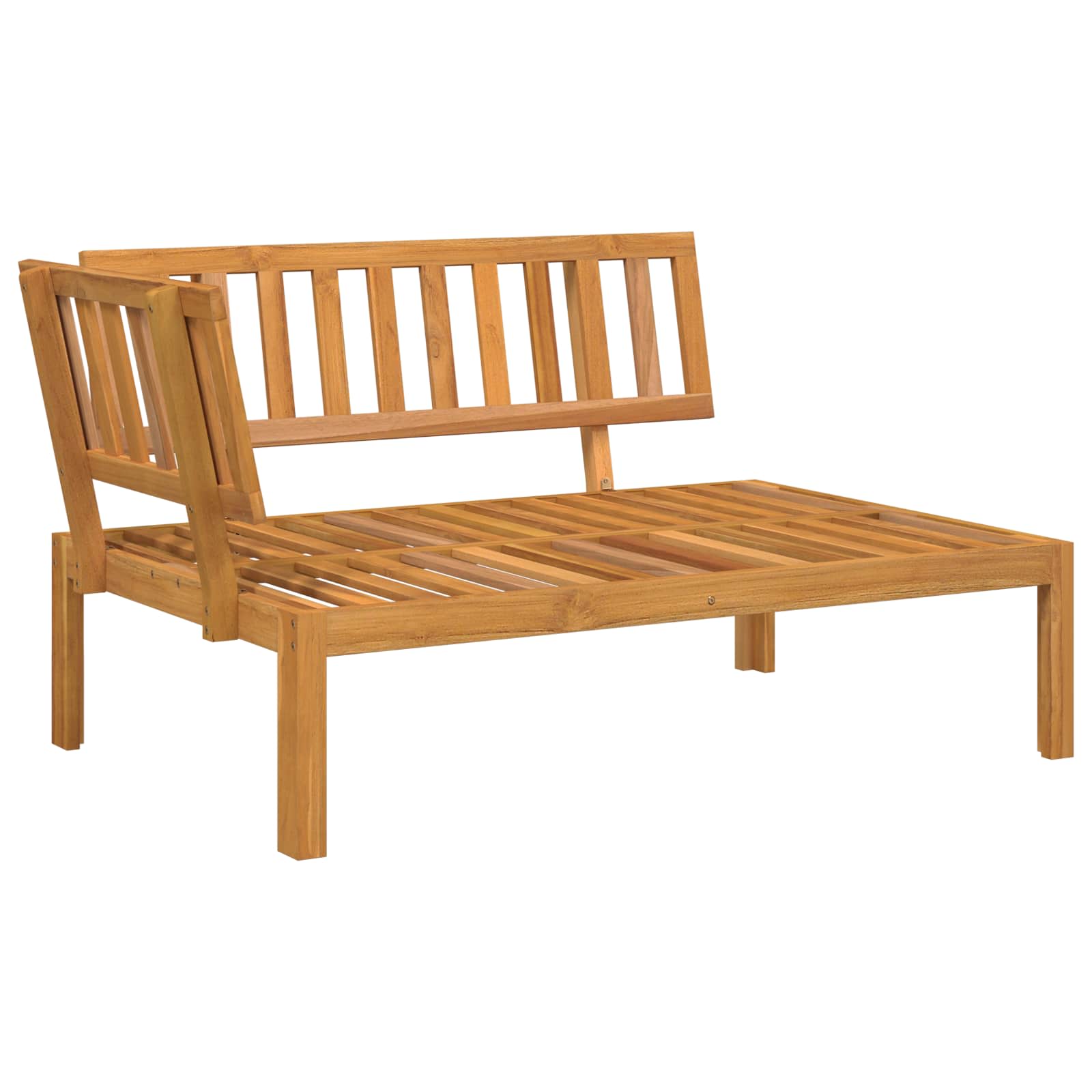 Bankstel met kussen Effen 2 pcs Antraciet Massief Acaciahout – afbeelding 4