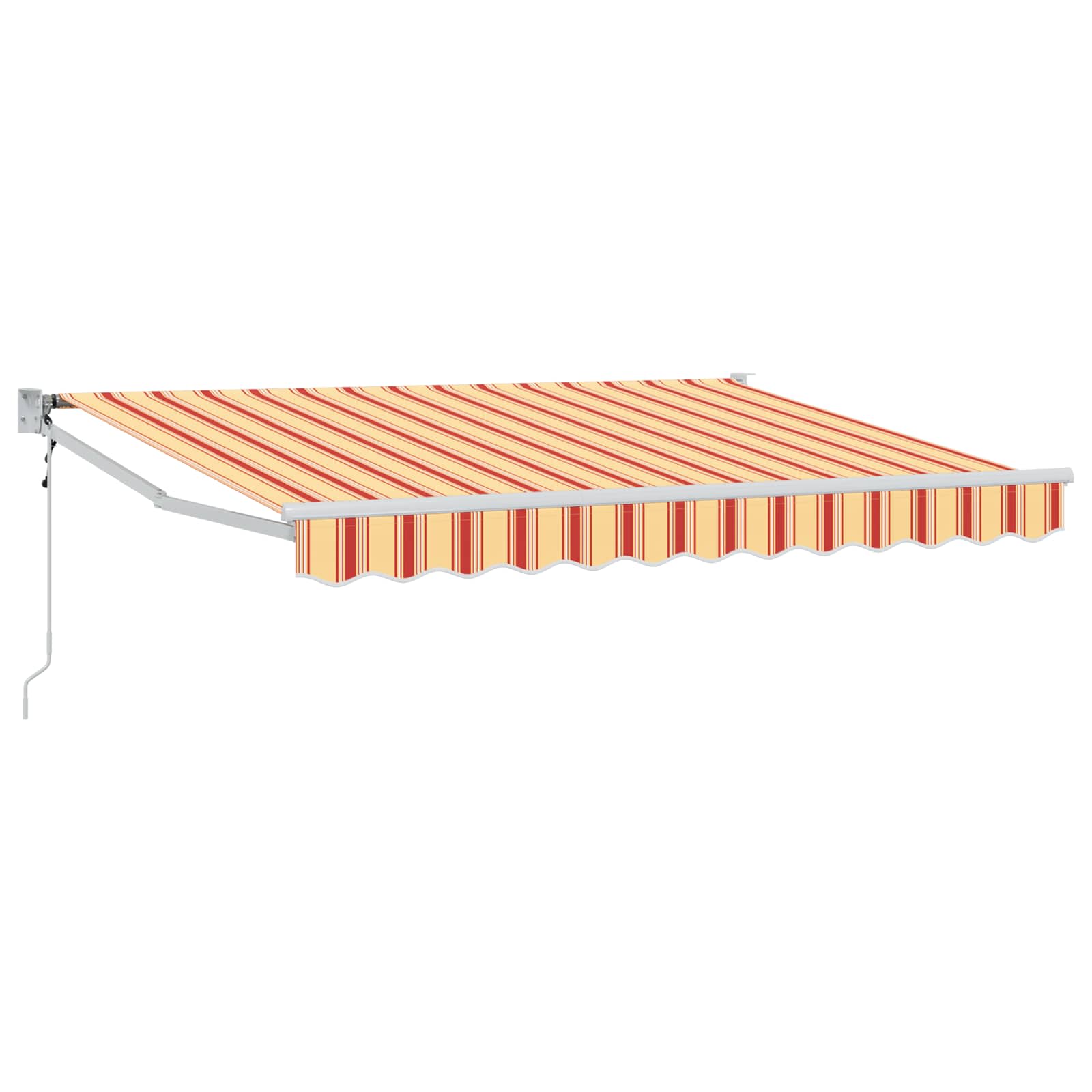 Elektrisch Uittrekbaar Zonnescherm Geel, Oranje en Wit 3 x 2 m – afbeelding 2