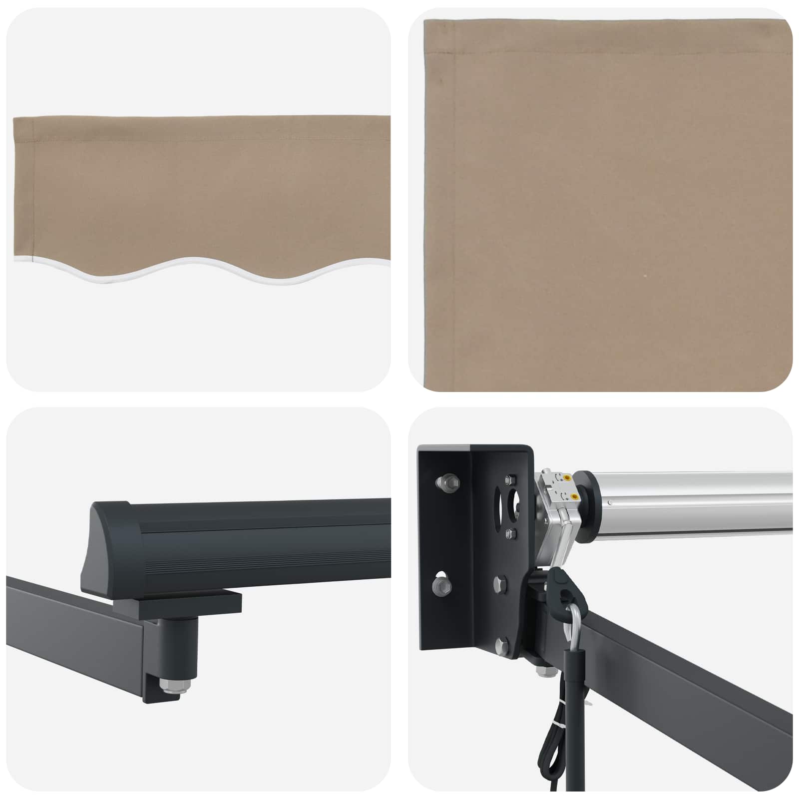 Elektrisch Uittrekbaar Zonnescherm Beige 3,5 x 2 m – afbeelding 7