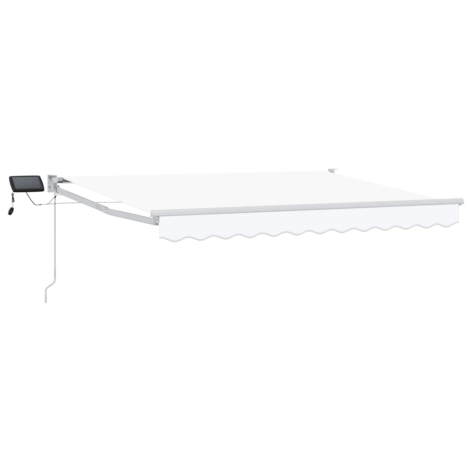 Handbediende luifel met LED's Wit 3 x 2 m – afbeelding 2