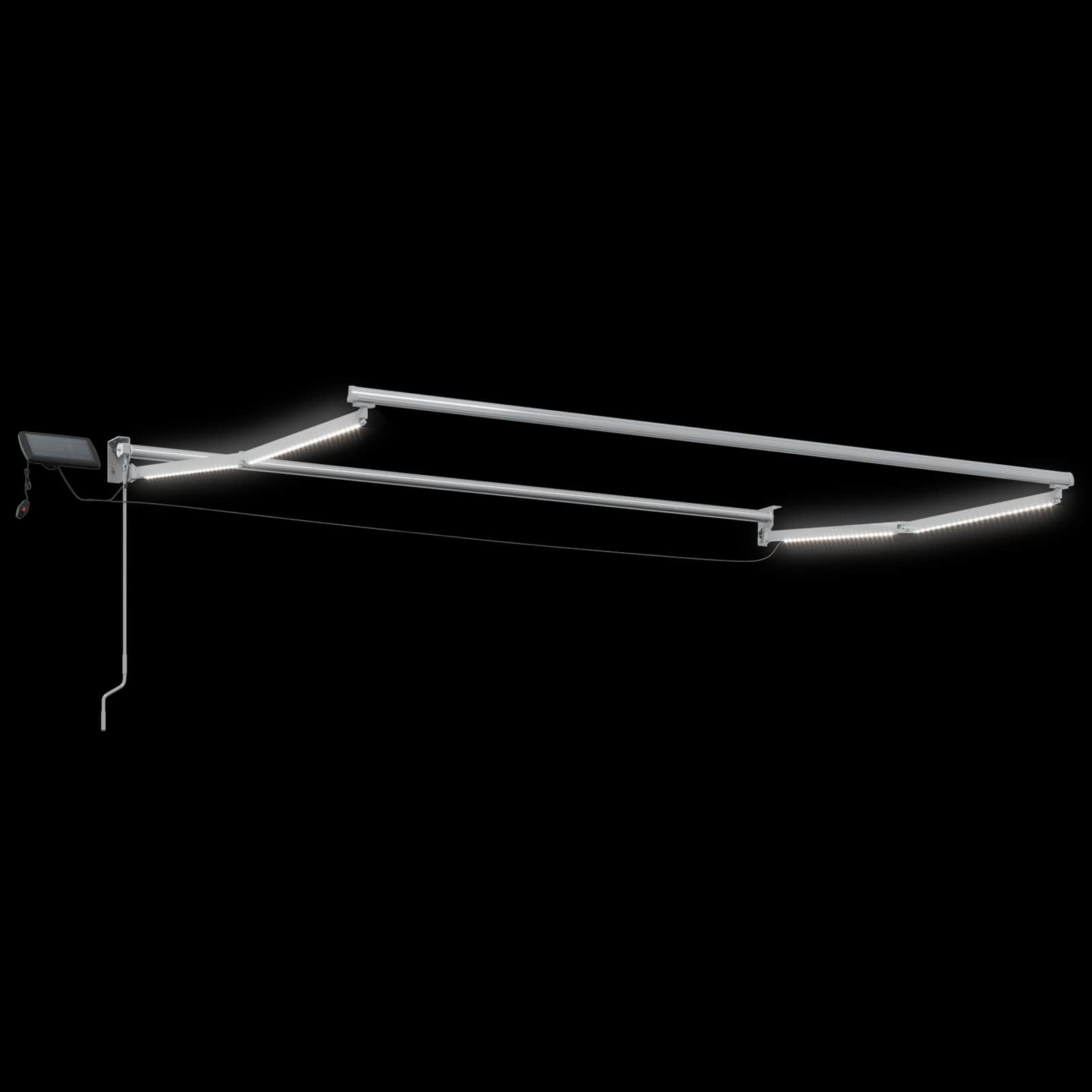 Handbediende luifel met LED's Wit 3 x 2 m – afbeelding 6