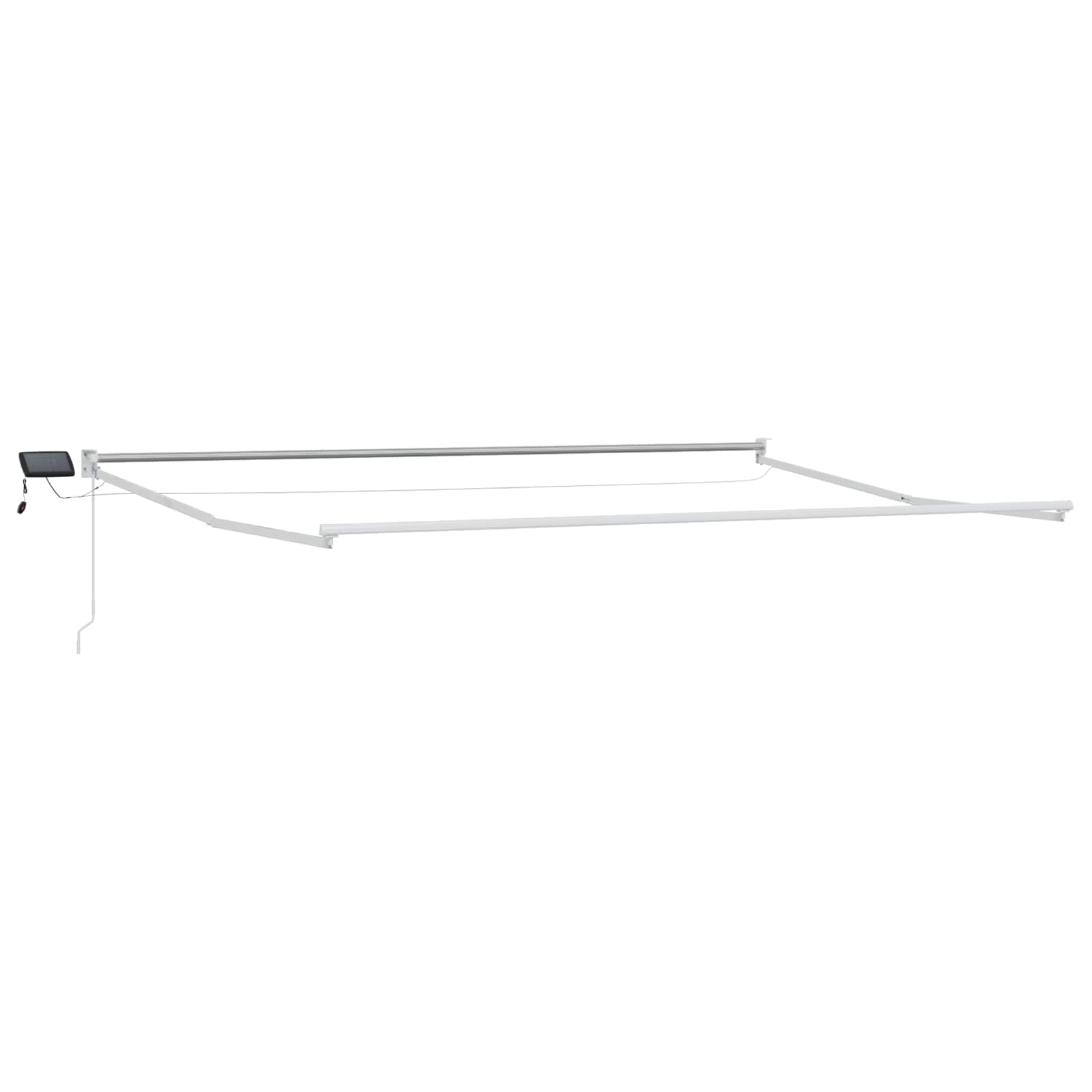 Handbediende luifel met LED's Bordeauxrood en Wit 4 x 2 m – afbeelding 4