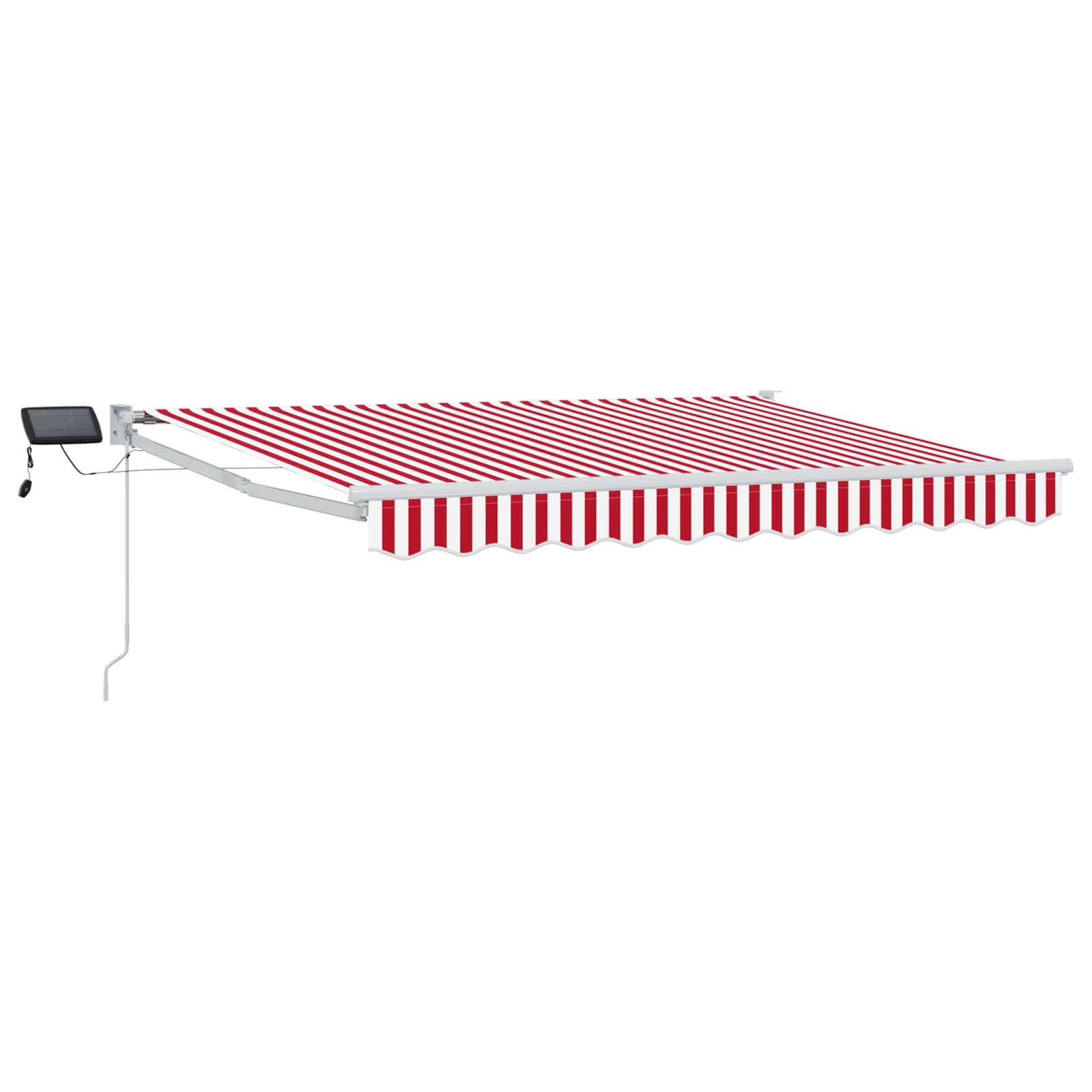 Handbediende luifel met LED's Rood en Wit 3 x 2,5 m – afbeelding 2