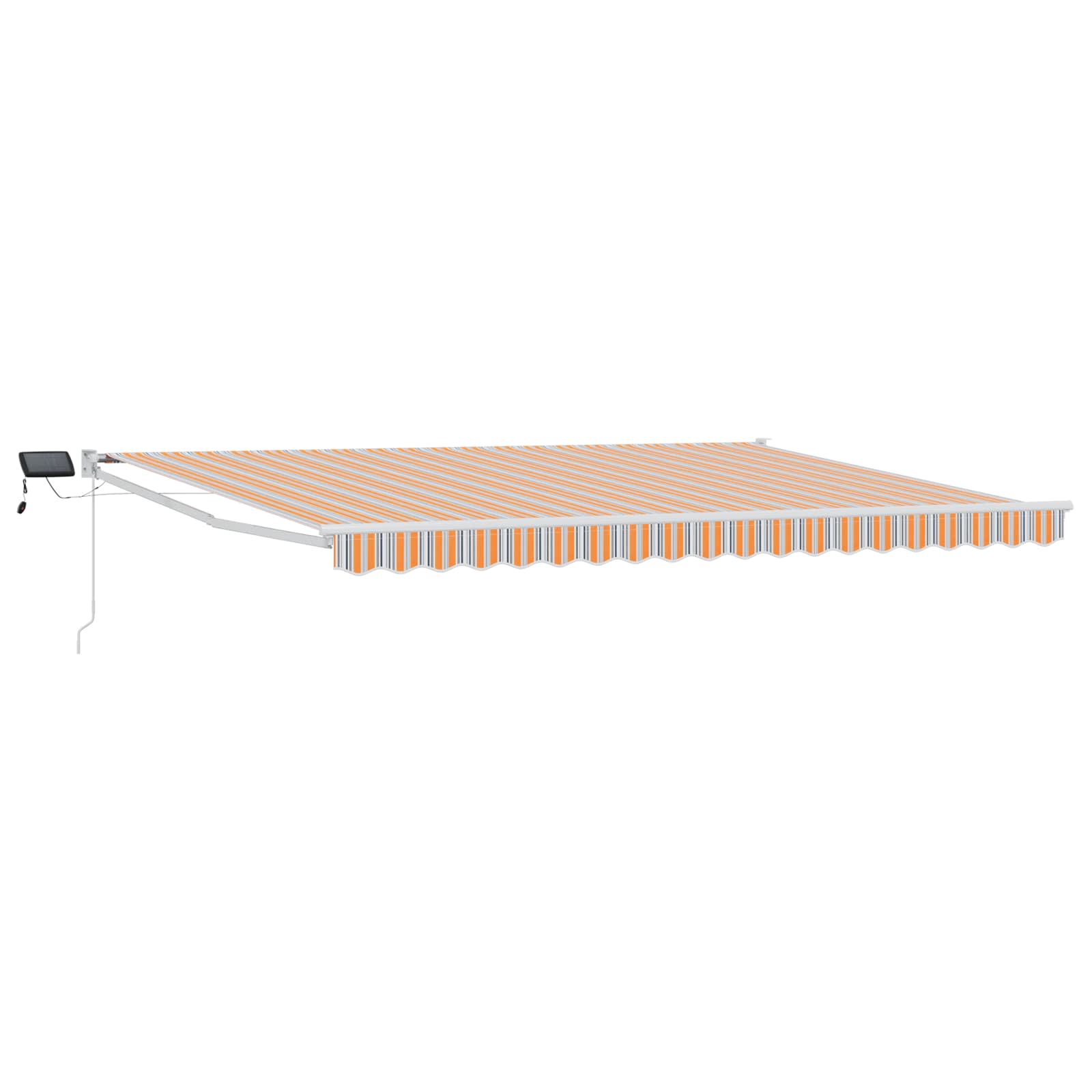Handbediende luifel met LED's Blauw, Oranje, Wit 5 x 3 m – afbeelding 2