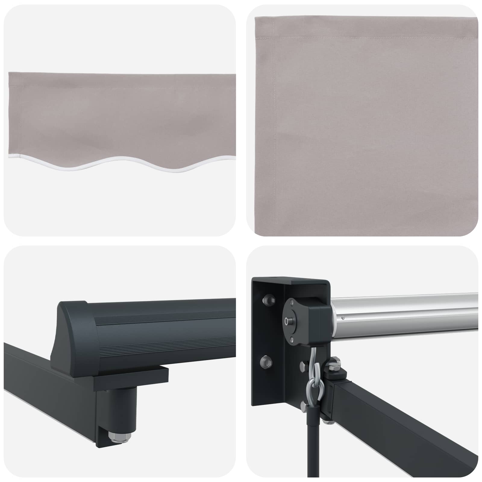 Handbediende luifel met LED's 3,5 x 2 m – afbeelding 9
