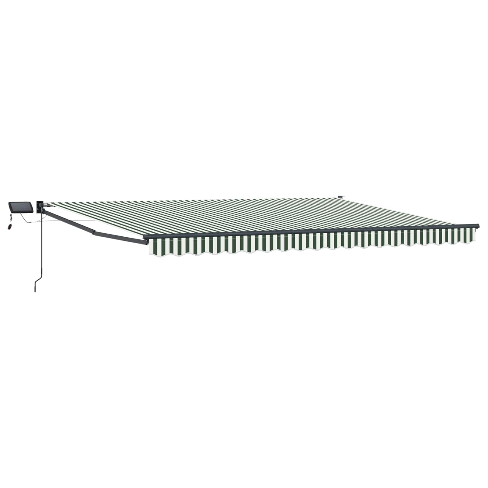 Handbediende luifel met LED's Groen, Wit, Anthraciet 4 x 2 m – afbeelding 2