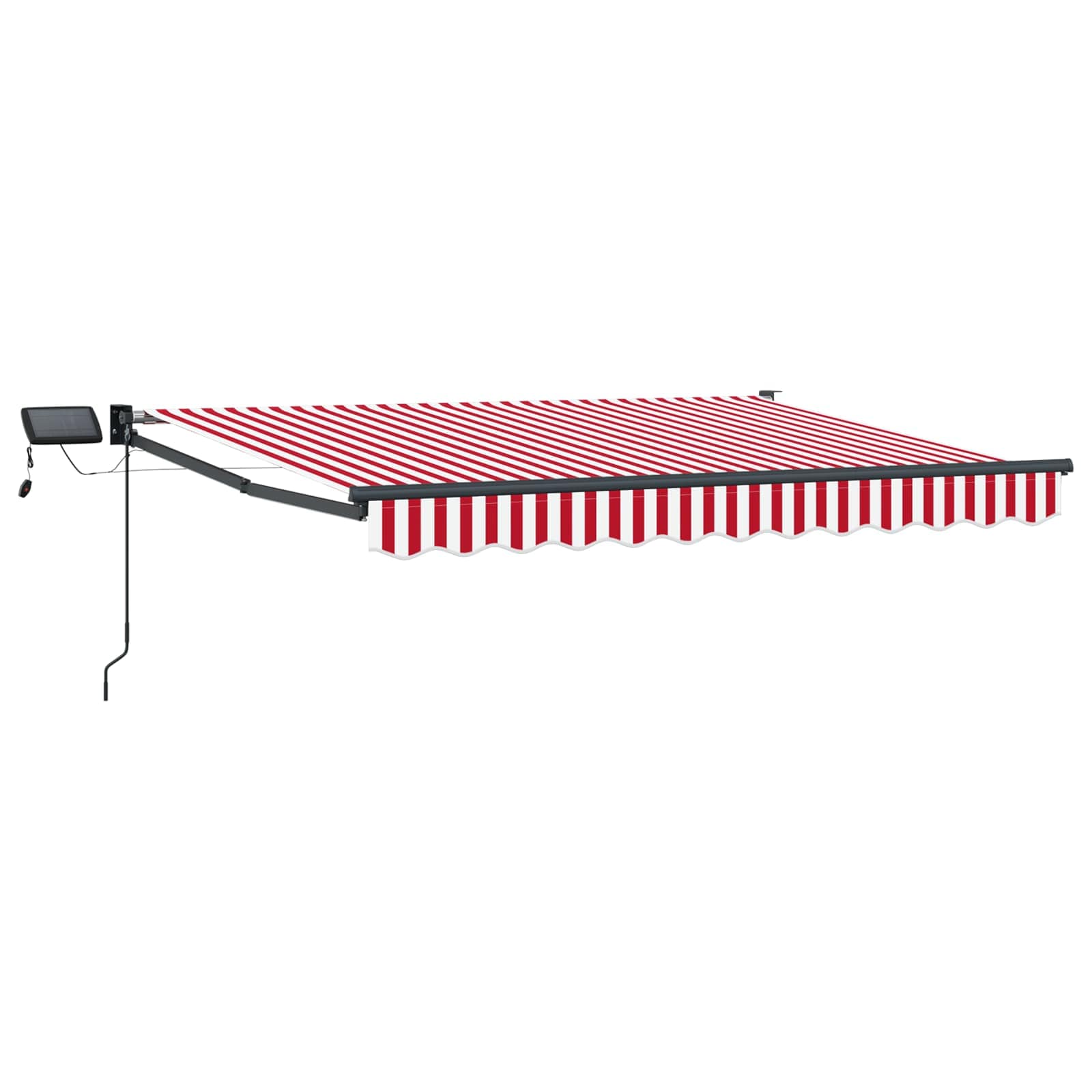 Handbediende luifel met LED's Rood, Wit, Anthraciet 3 x 2,5 m – afbeelding 2
