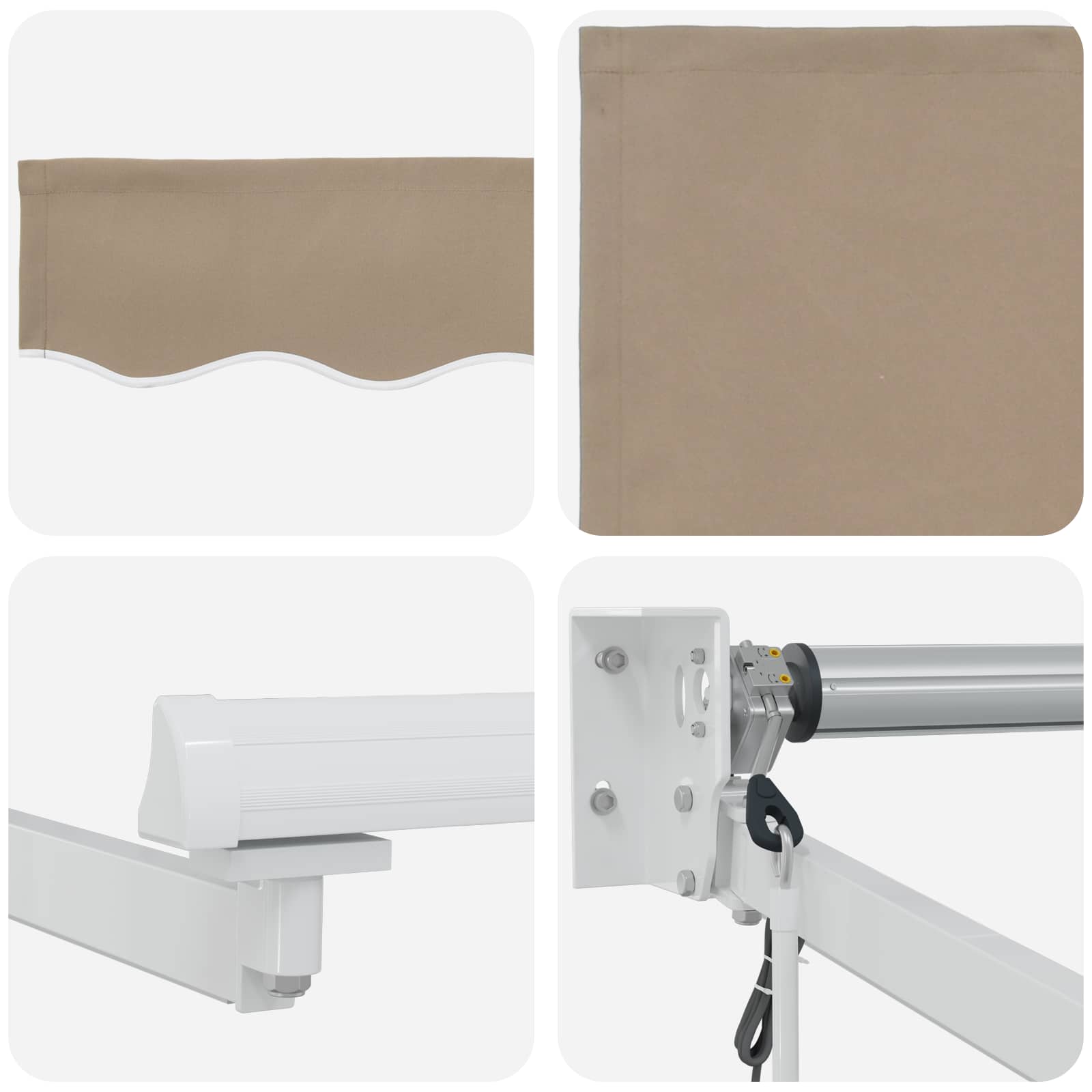 Elektrisch Uittrekbaar Zonnescherm Beige 3,5 x 2 m – afbeelding 9