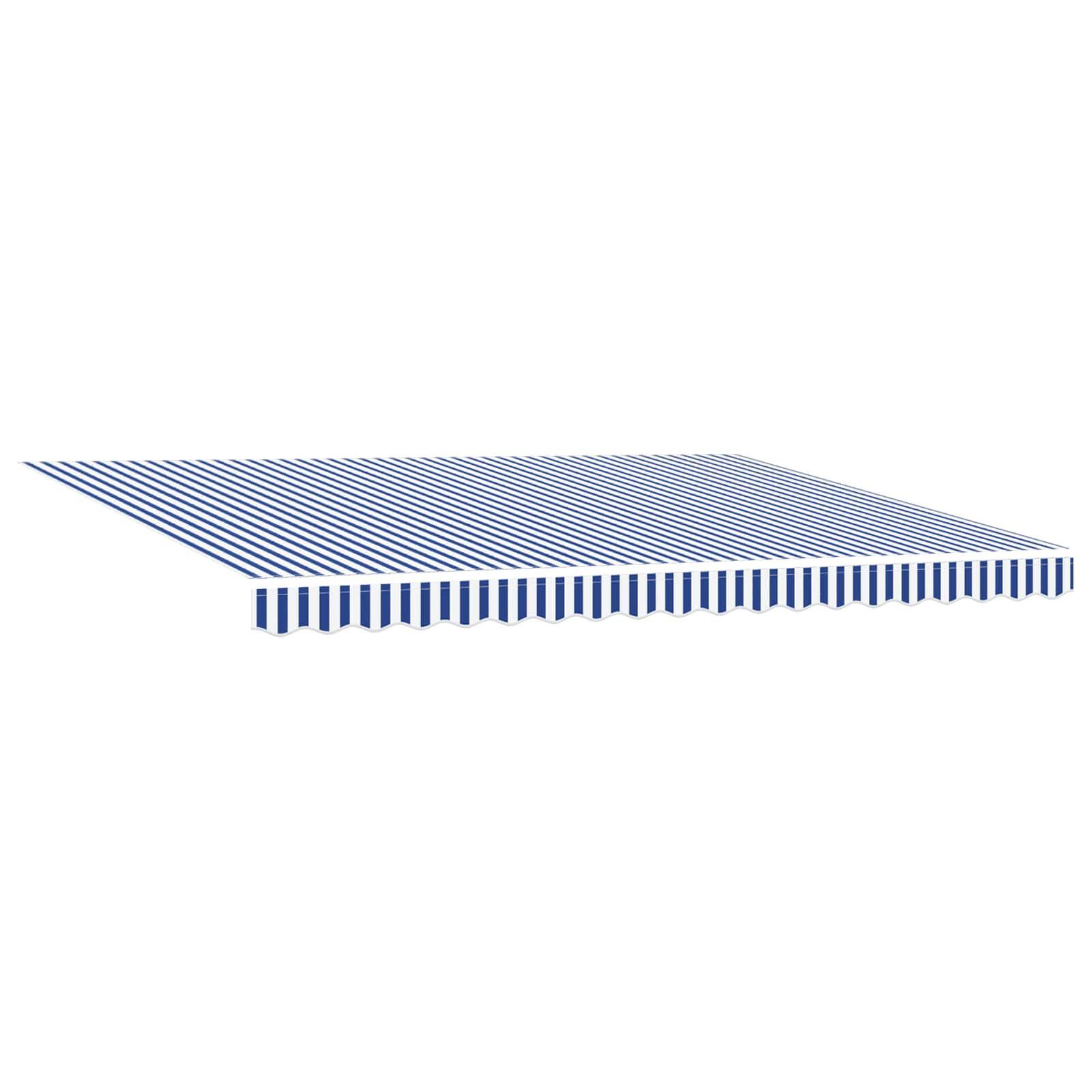 Handmatig uitschuifbare luifel Blauw en Wit 4 x 2 m – afbeelding 4