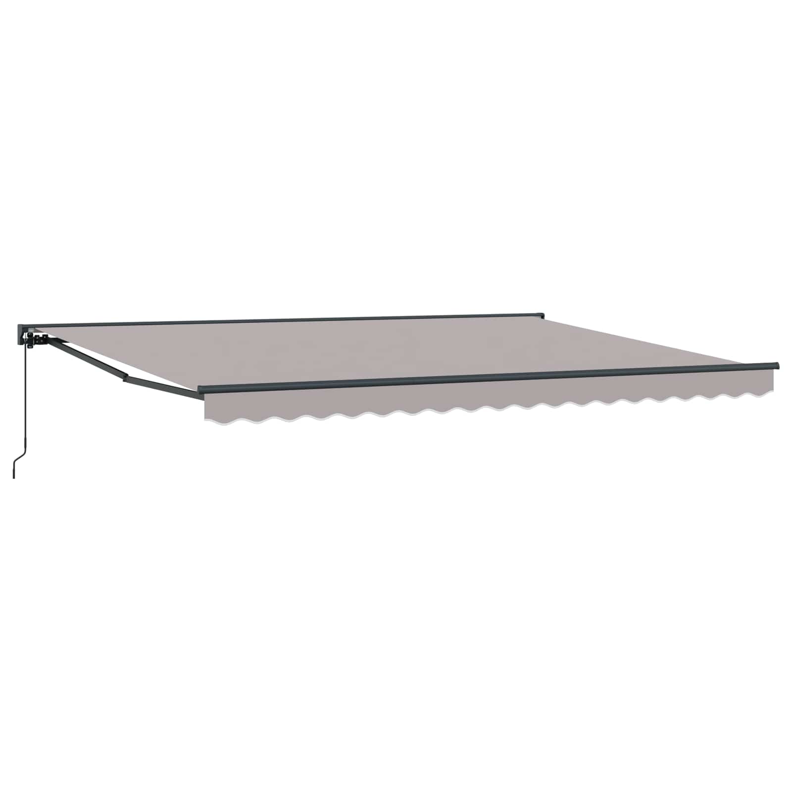 Handmatig uitschuifbare luifel Lichtgrijs 5 × 3,5 m – afbeelding 2