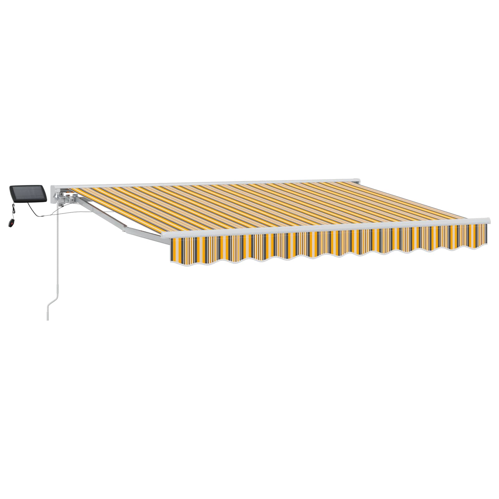 Handmatige Luifelhouder met LED's Geel, Grijs en Wit 2,5 x 2 m – afbeelding 2