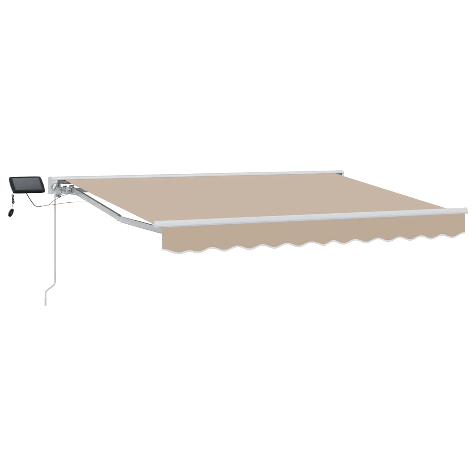 Handmatige Luifelhouder met LED's Beige en Wit 2,5 x 2 m – afbeelding 2