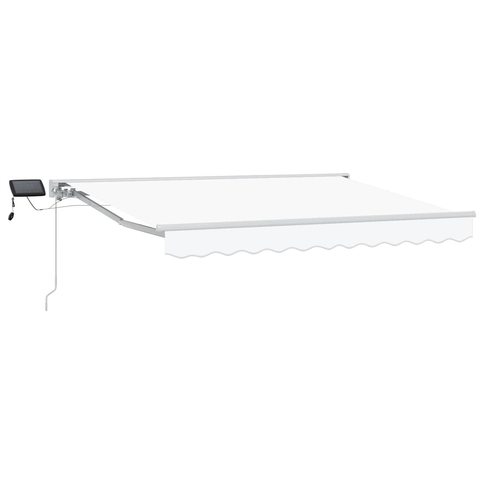 Handmatige Luifelhouder met LED's Wit 2,5 x 2 m – afbeelding 2