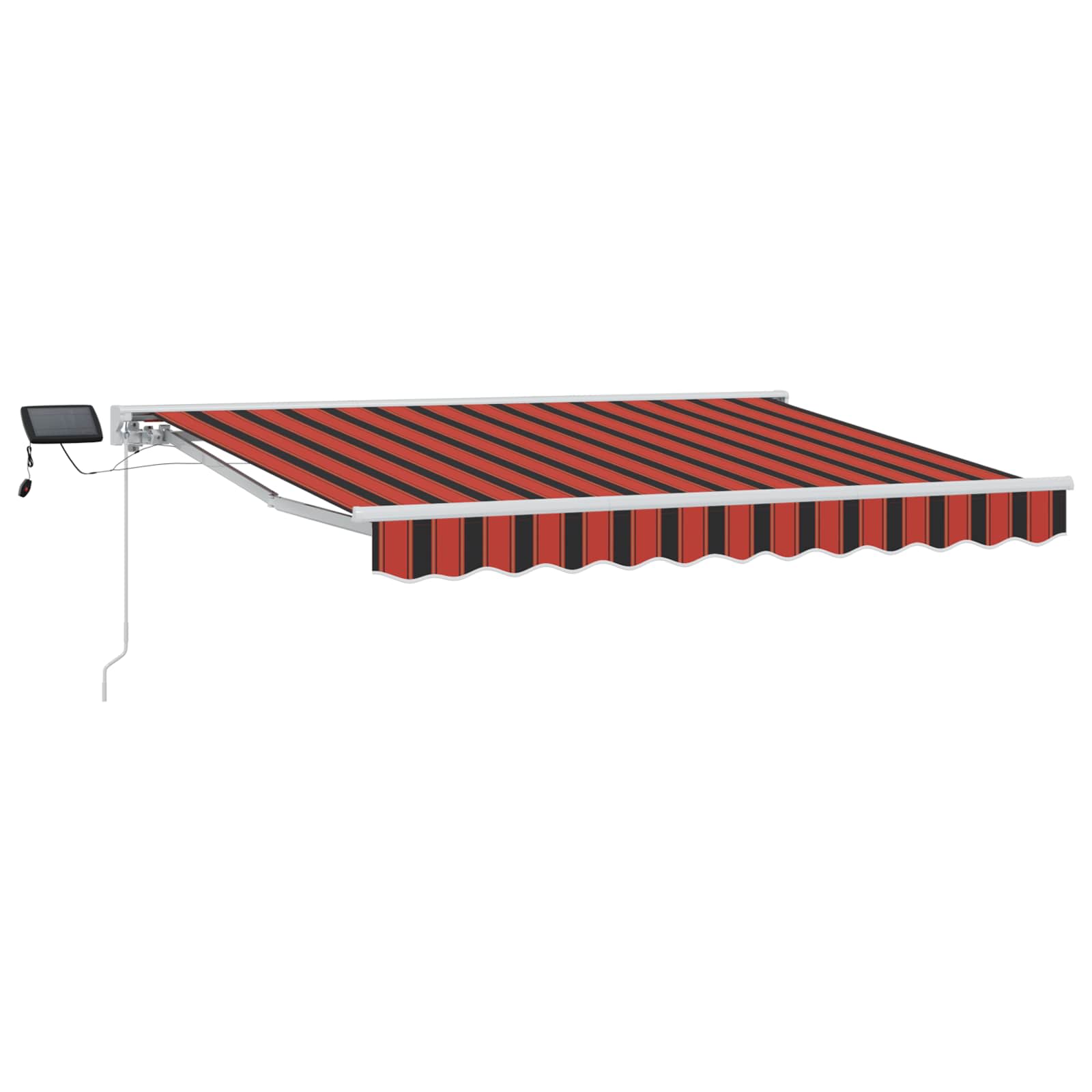 Handmatige Luifelhouder met LED's Oranje, Zwart, Wit 3 x 2 m – afbeelding 2