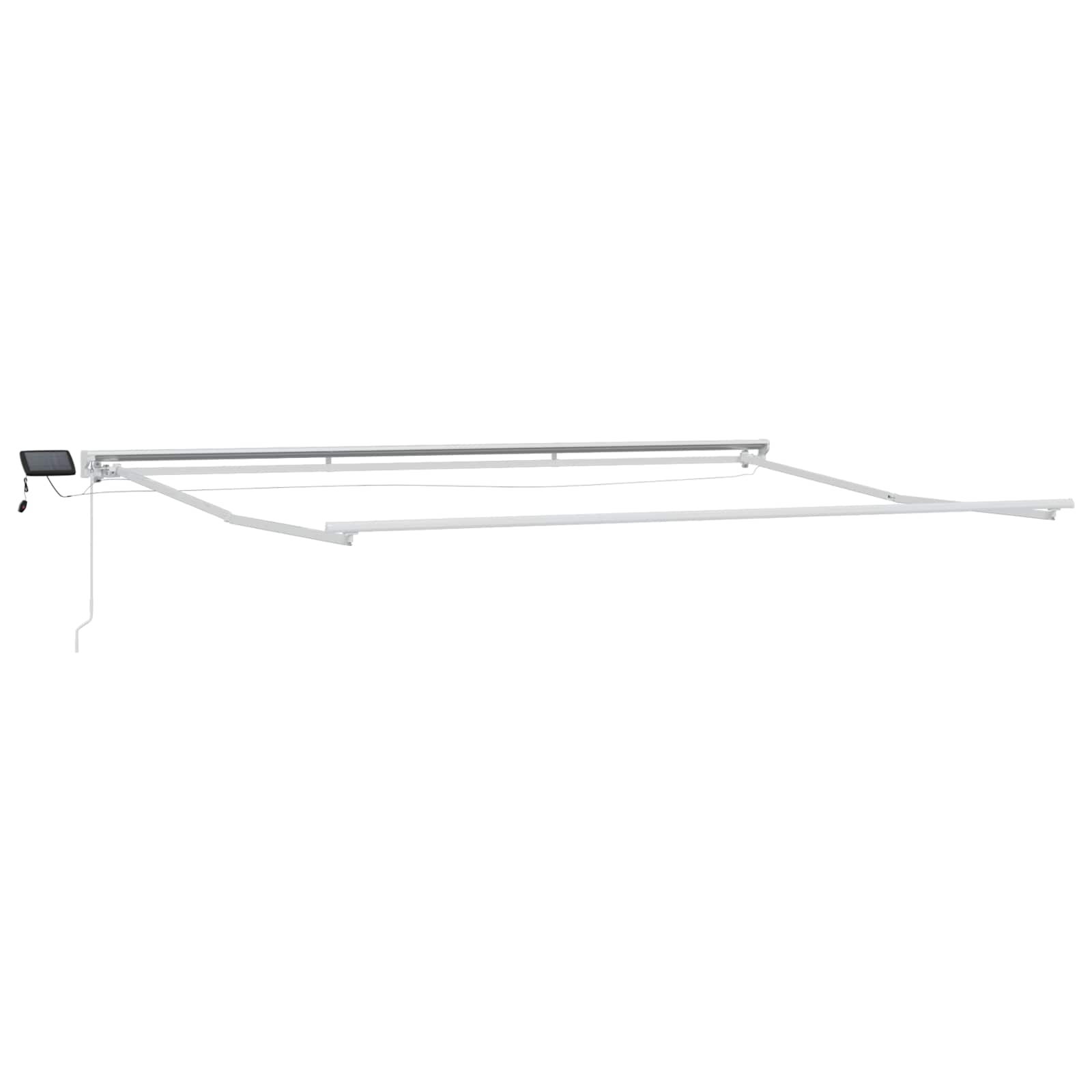 Handmatige Luifelhouder met LED's Bordeauxrood en Wit 4 x 2 m – afbeelding 4