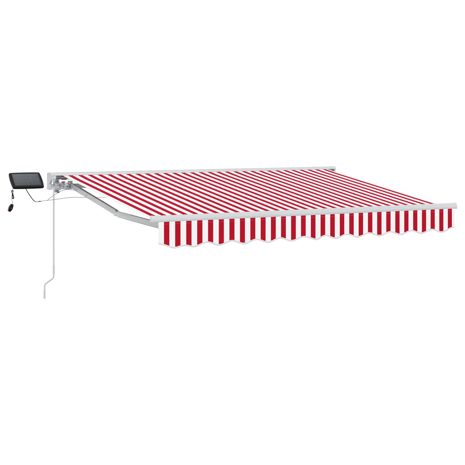 Handmatige Luifelhouder met LED's Rood en Wit 3 x 2,5 m – afbeelding 2